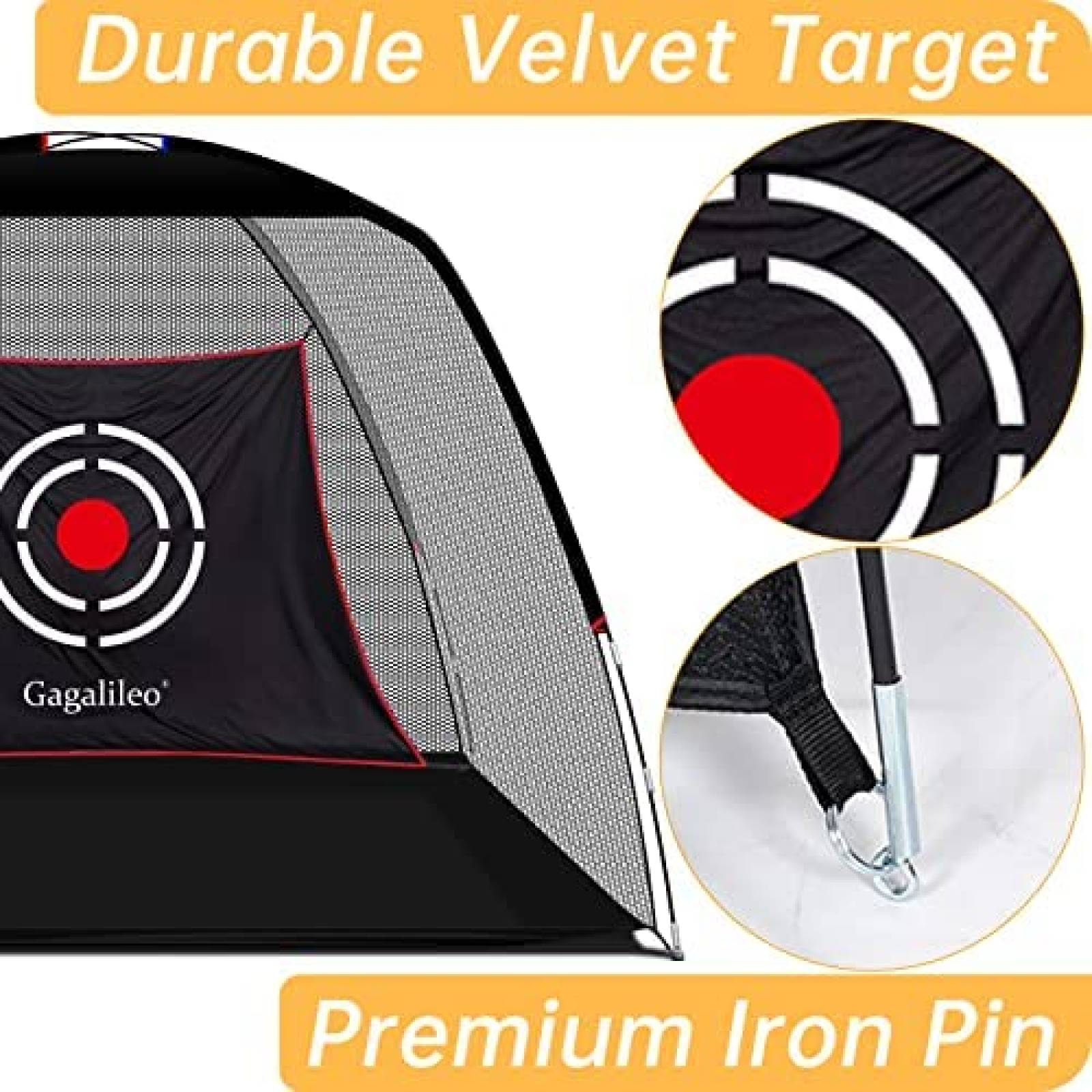Red De Golf Practica Gagalileo Int y Ext De Poliester -Negro