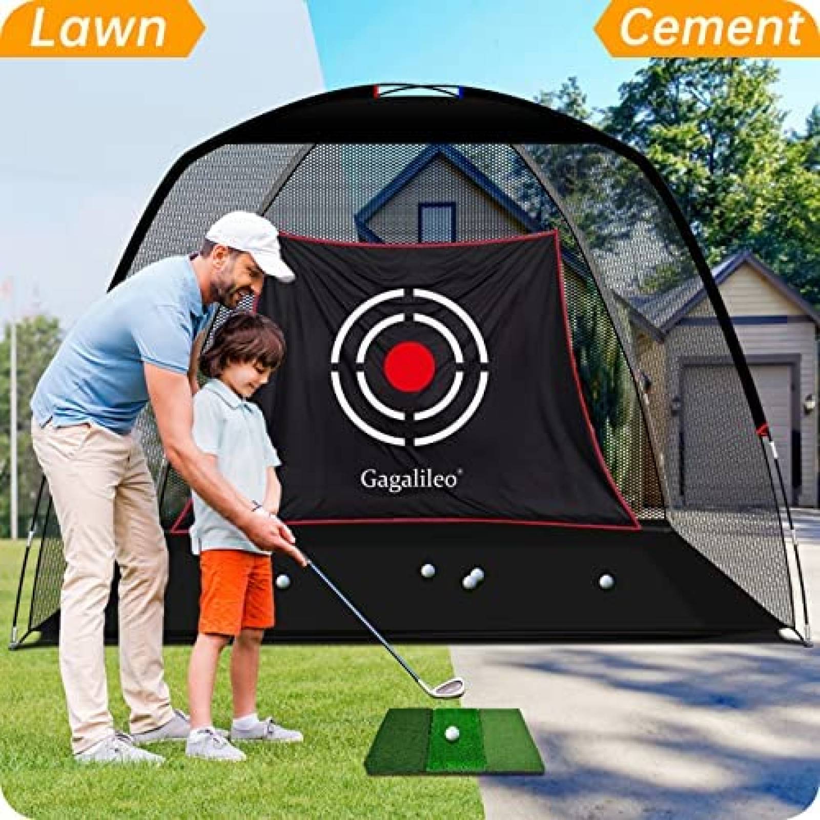 Red De Golf Practica Gagalileo Int y Ext De Poliester -Negro