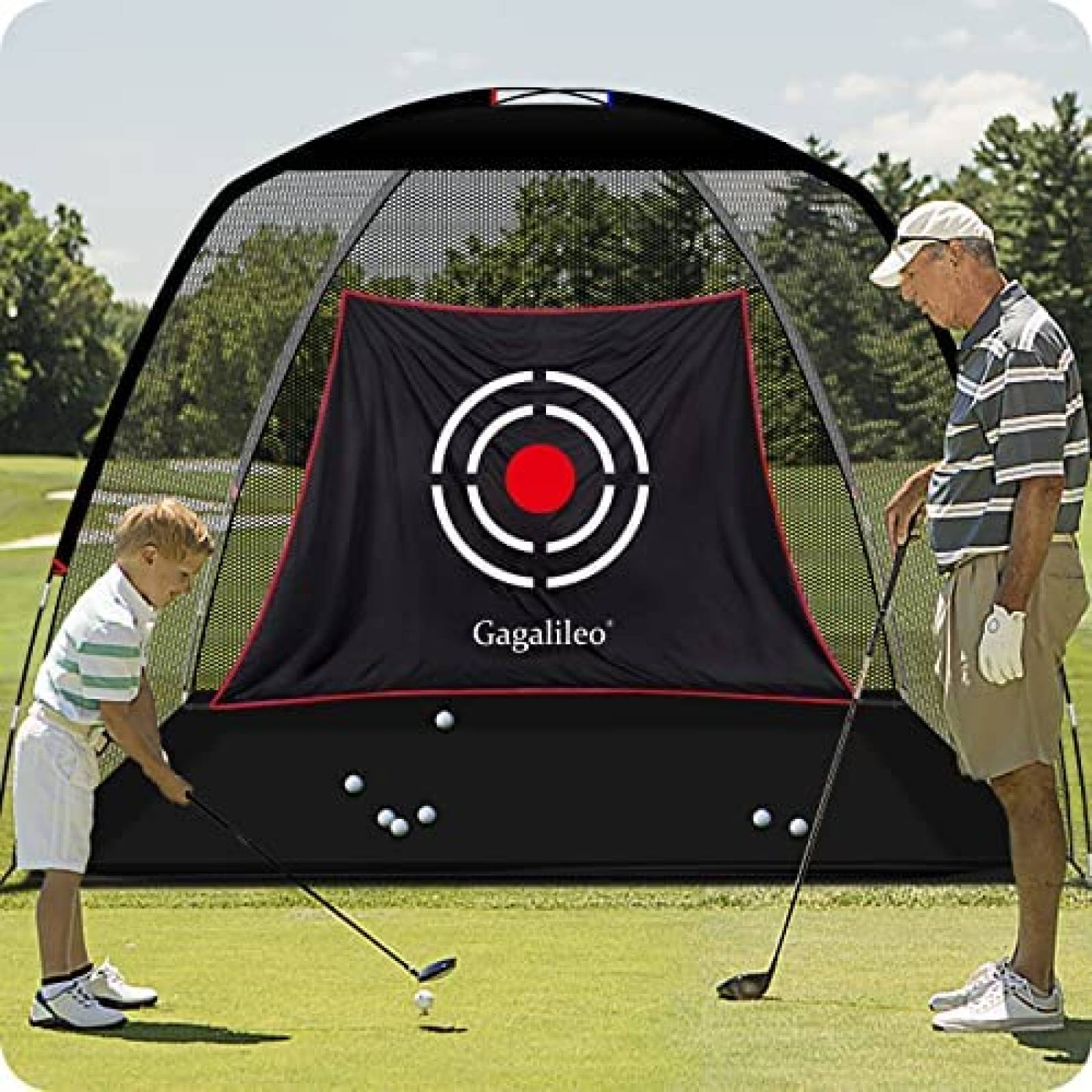 Red De Golf Practica Gagalileo Int y Ext De Poliester -Negro