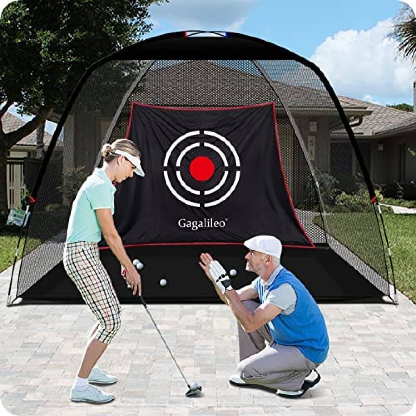 Red De Golf Practica Gagalileo Int y Ext De Poliester -Negro