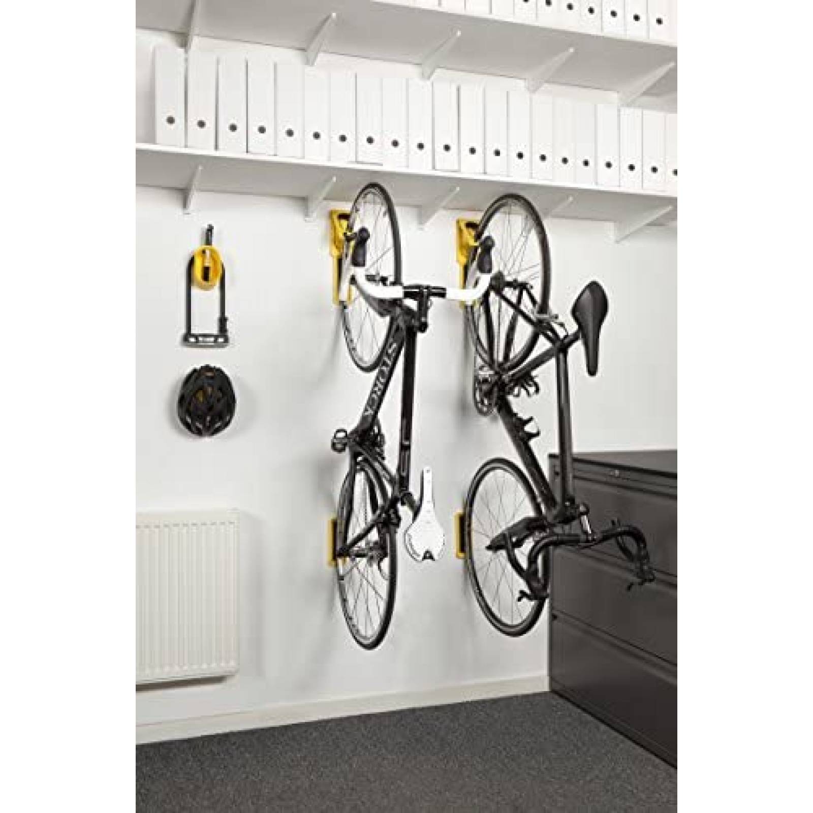 Montaje de Pared Cycloc Endo Bicicleta Llanta Vertical Negro