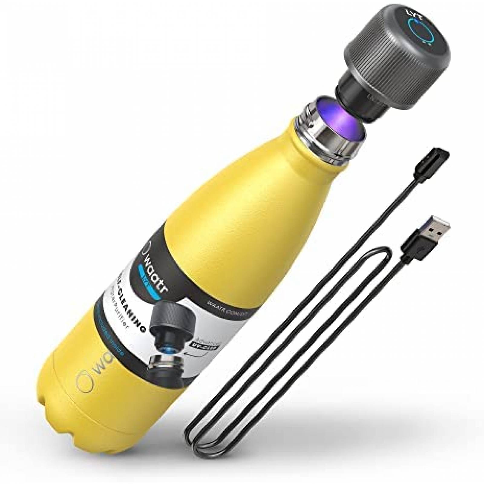 Termo Autolimpiante CrazyCap de Acero Cap 25 Onzas -Amarillo