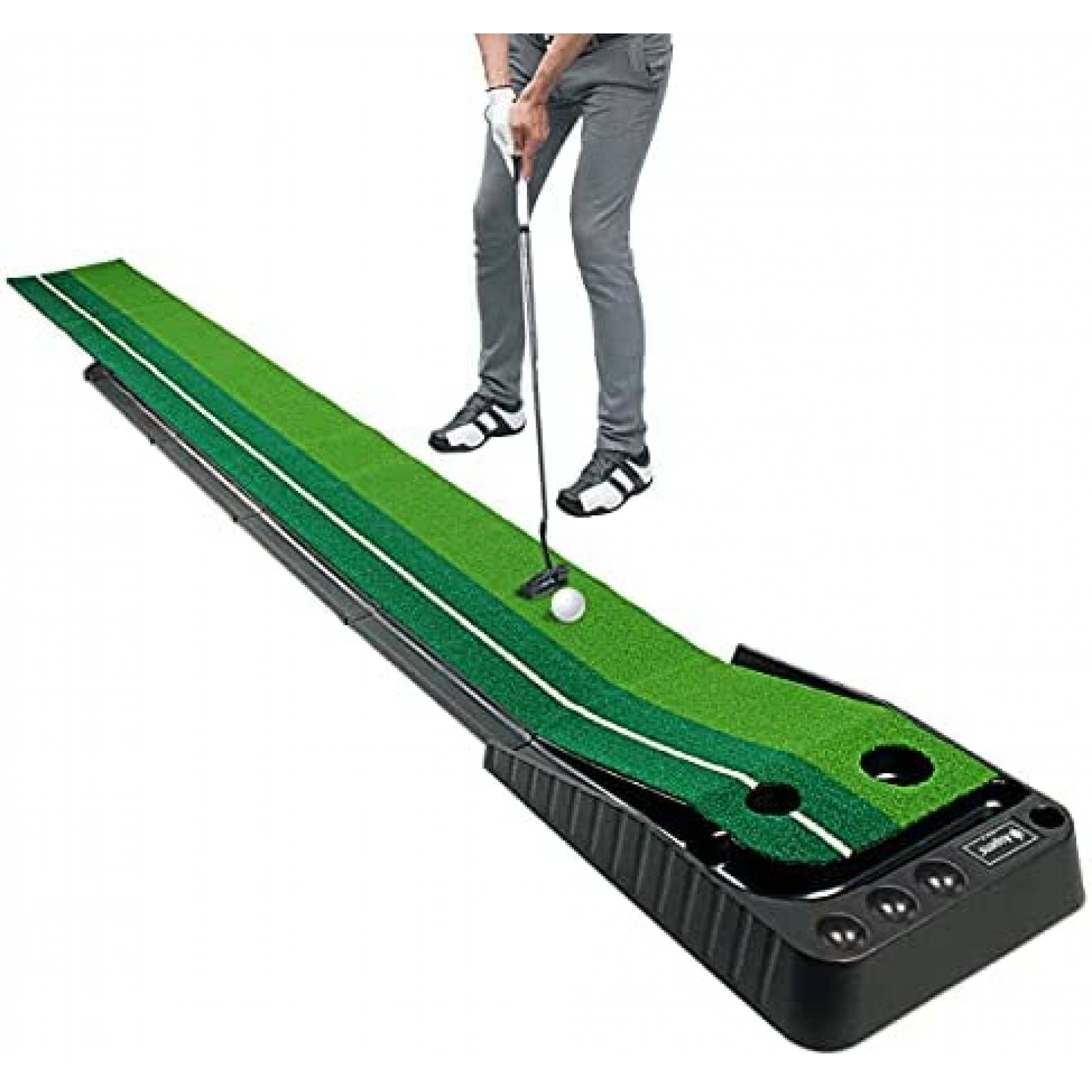 Juego De Mini Golf Asgens 9.8 Pies 3 Bolas 2 Agujeros -Verde