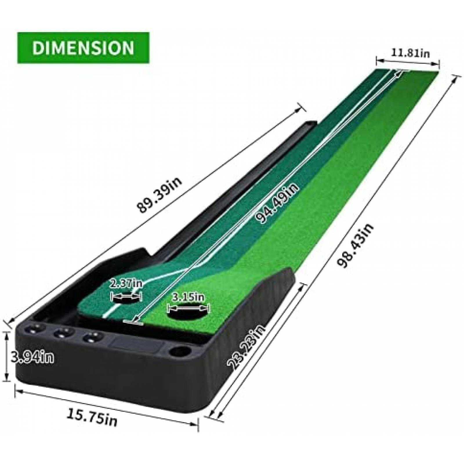 Juego De Mini Golf Nicheo Retorno Automatico -Verde