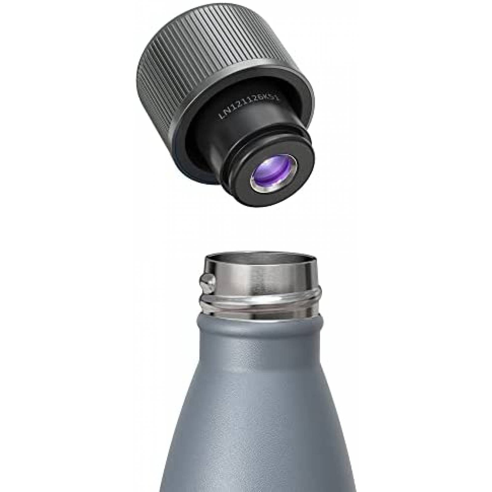 Termo Autolimpiante CrazyCap de Acero Cap. 17 Onzas -Gris