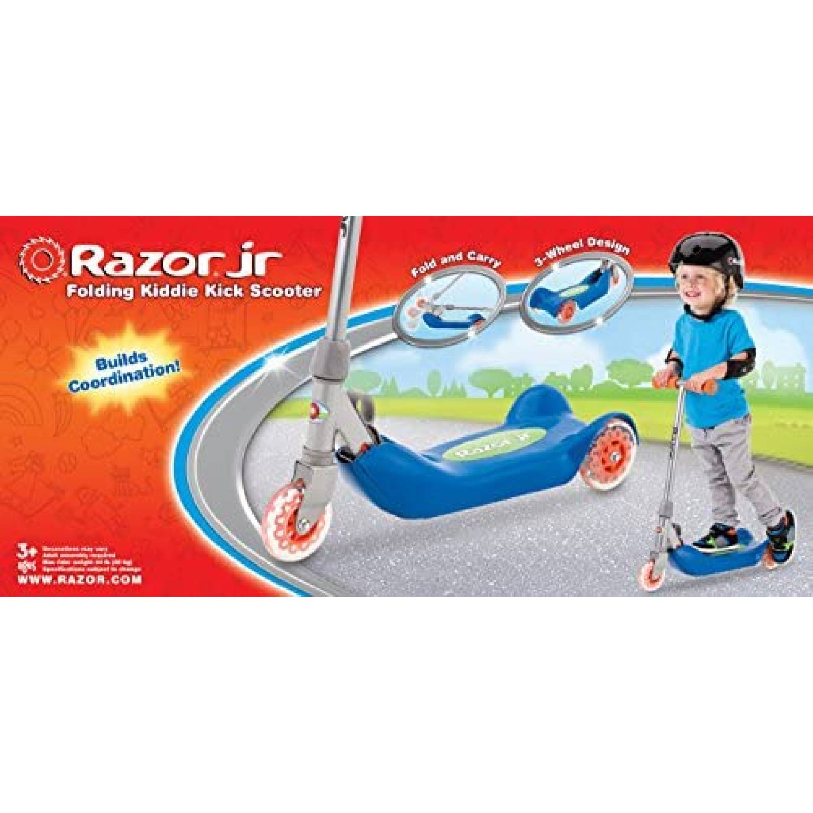 Patin de Juguete Razor Para Niños Ajustable -Azul