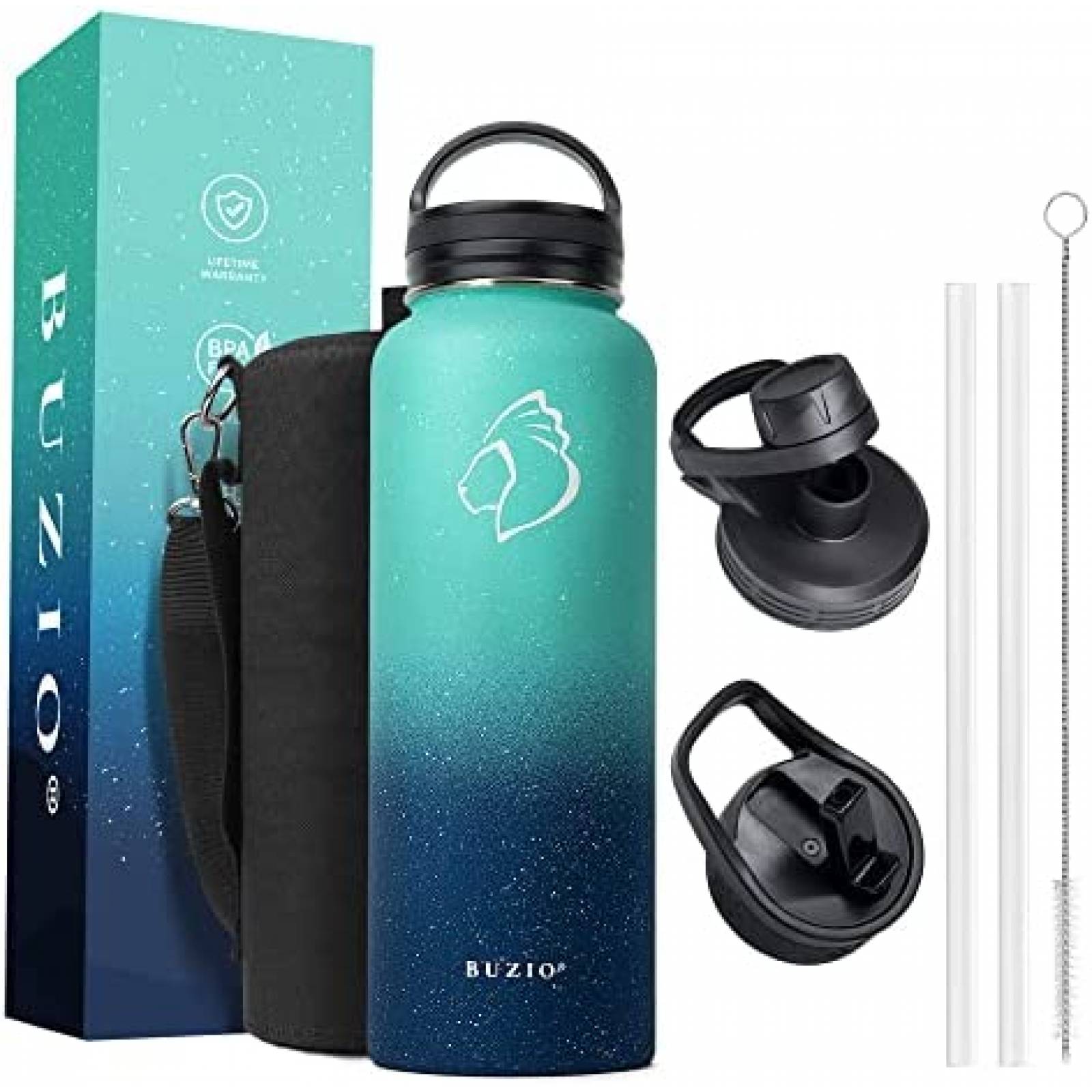 Termo Autolimpiante BUZIO de Acero Cap. 40 Onzas -Azul