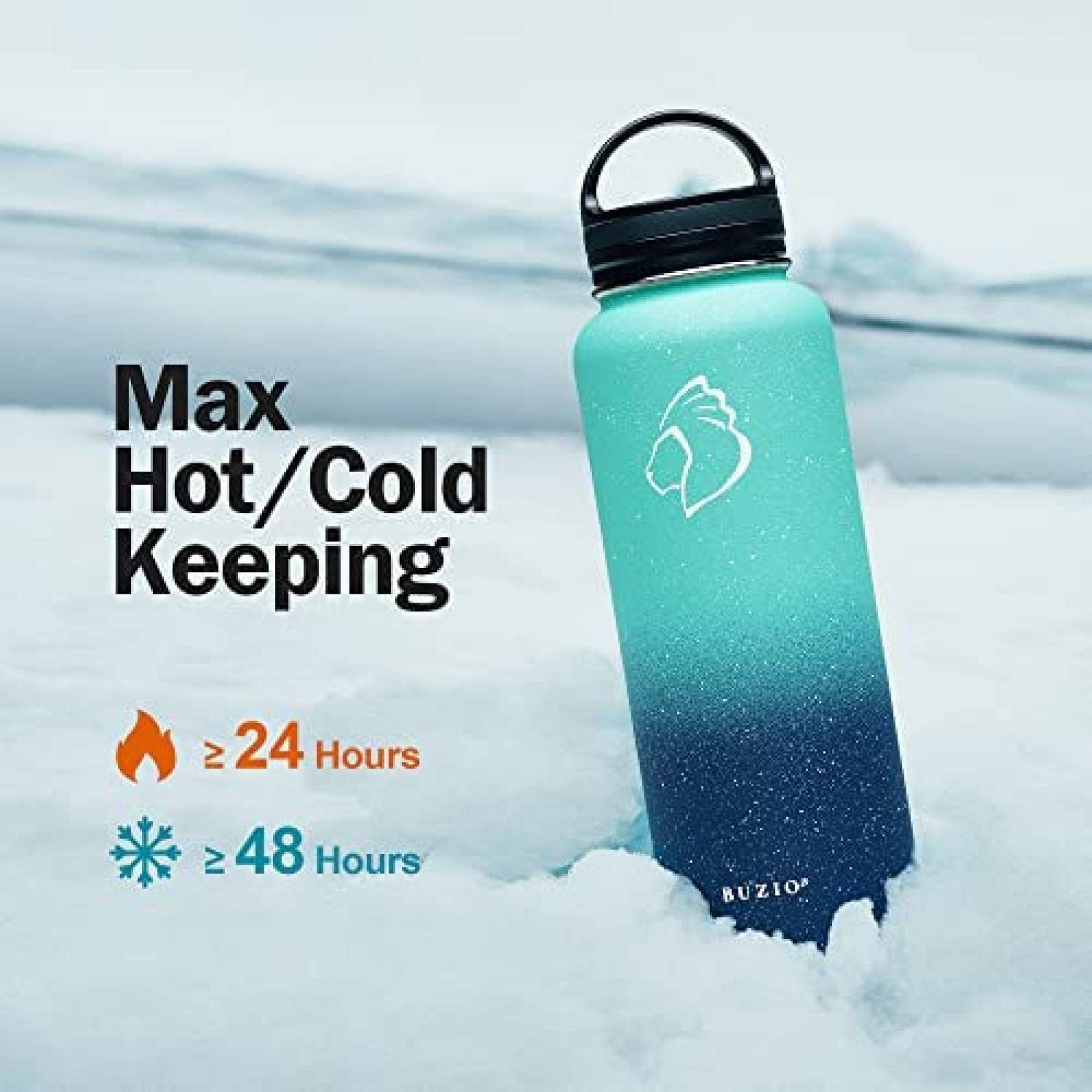 Termo Autolimpiante BUZIO de Acero Cap. 40 Onzas -Azul