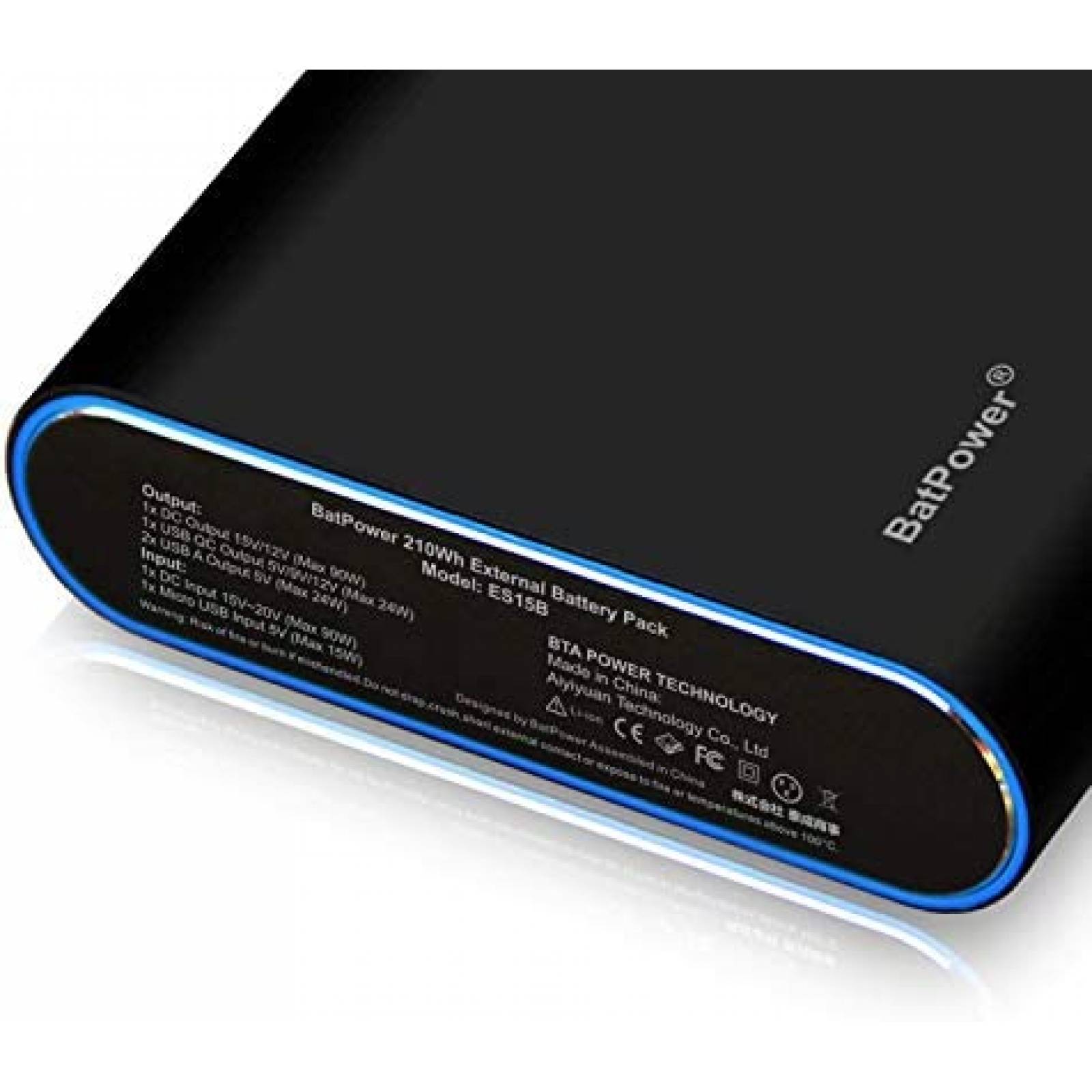 Cargador Portatil BatPower 56,000 mAh 120W -Negro