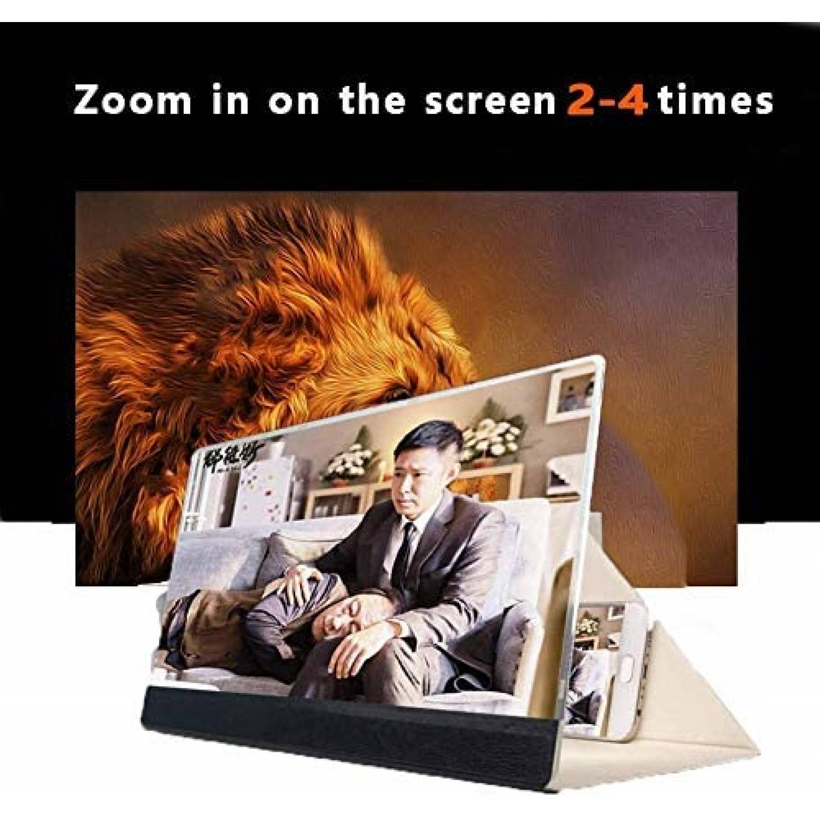 Lupa de Pantalla XJJZS Para Telefono 3D HD -Rosa