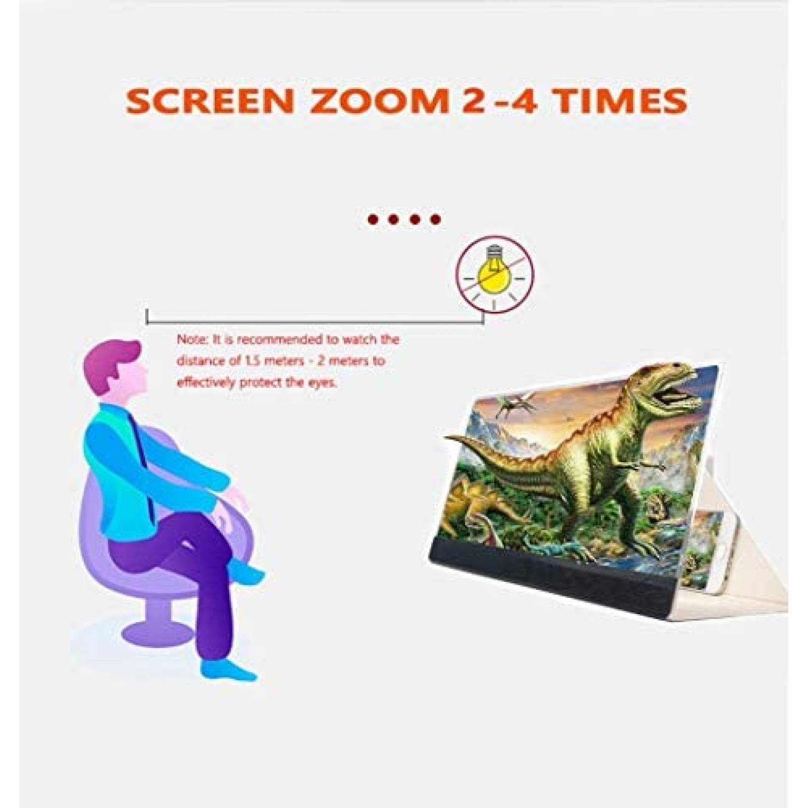 Lupa de Pantalla XJJZS Para Telefono 3D HD -Rosa