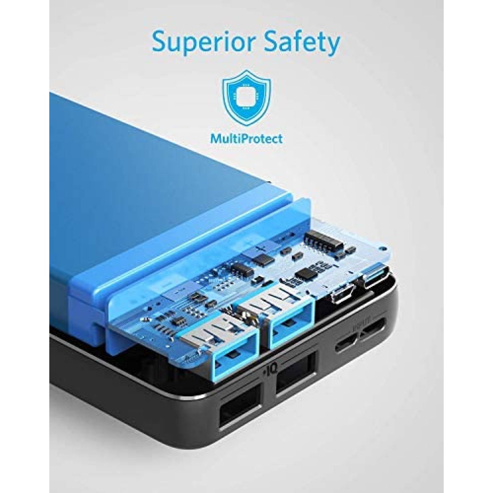 Cargador Portatil Anker 20000 mAh 24 W Para Iphone -Negro