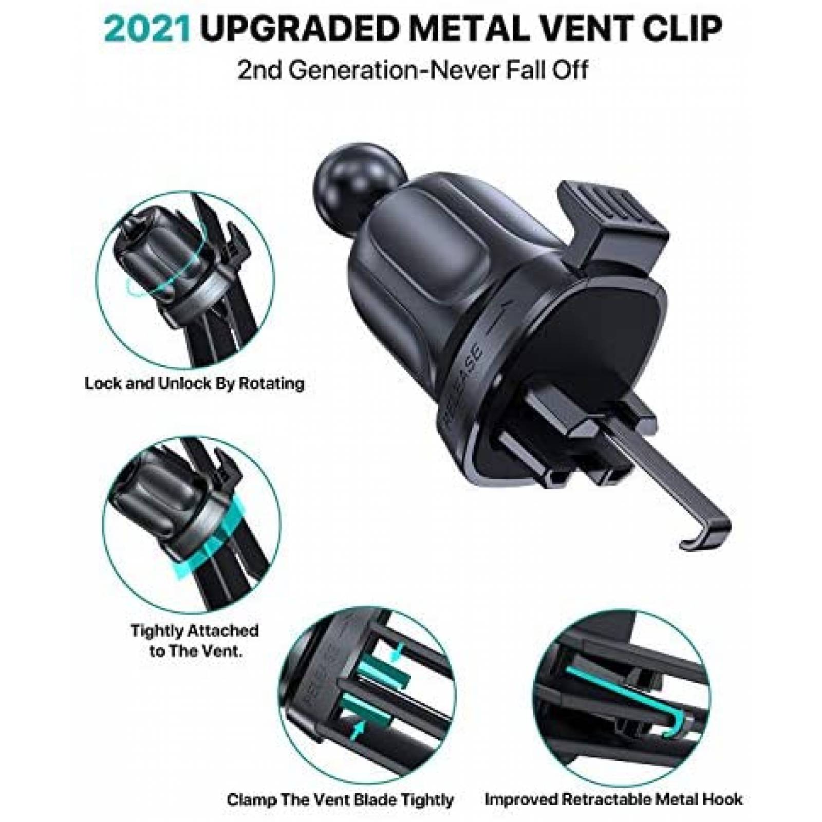 Soporte de celular Miracase universal para automovil -Negro