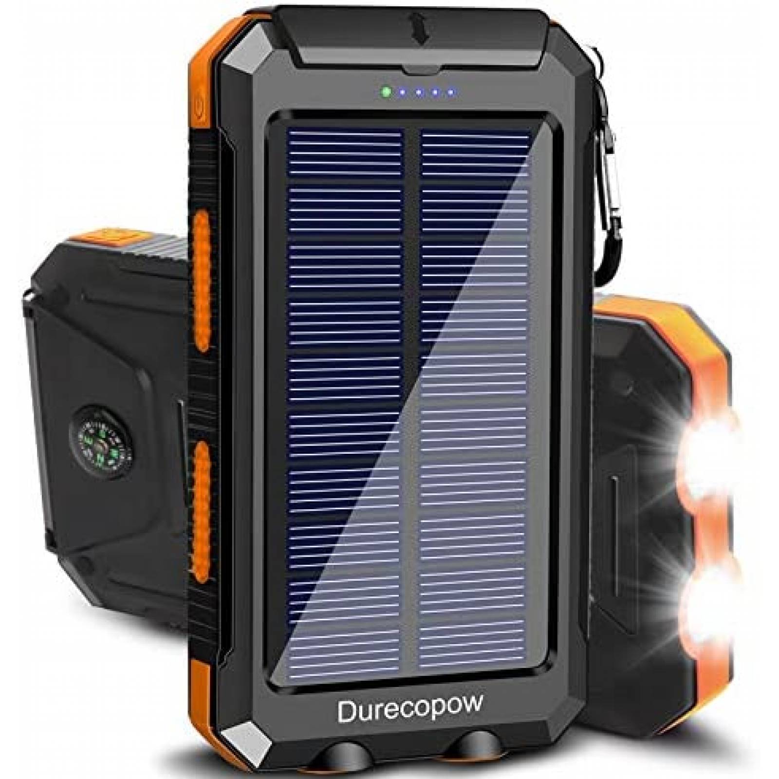 Cargador Solar Durecopow 20000 mAh Portatil -Naranja