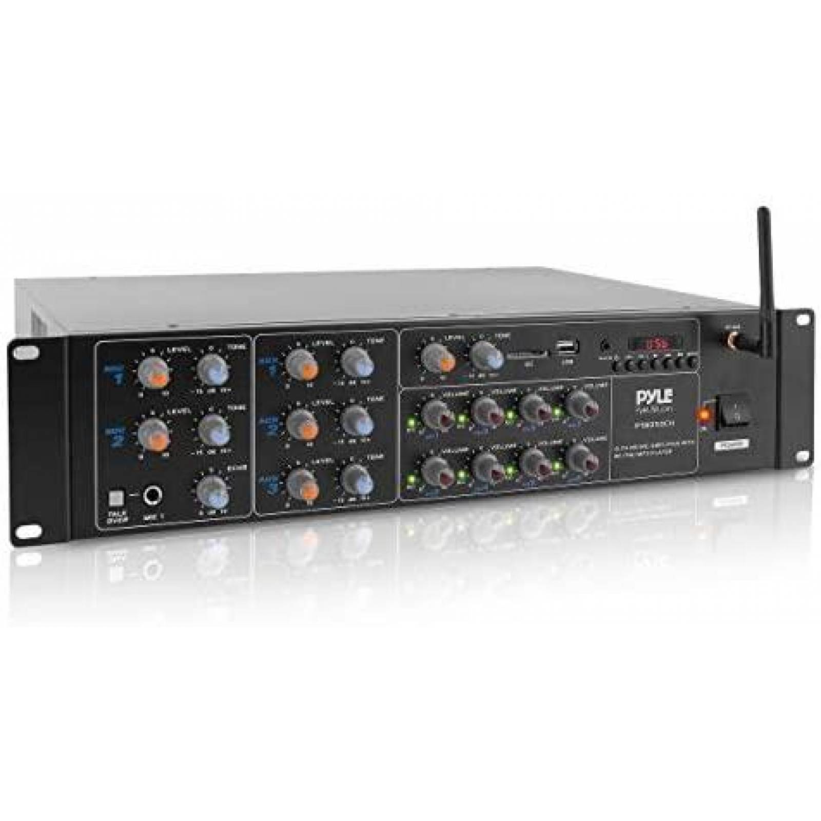 Mezclador de Audio Pyle Inalambrico Bluetooth 4000W -Gris