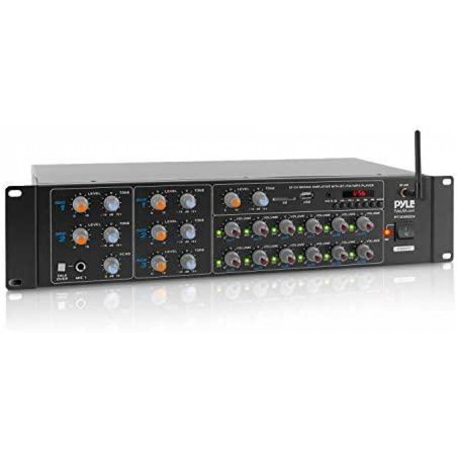 Amplificador Bluetooth Pyle PT12050CH 12Ch 6000W -Negro