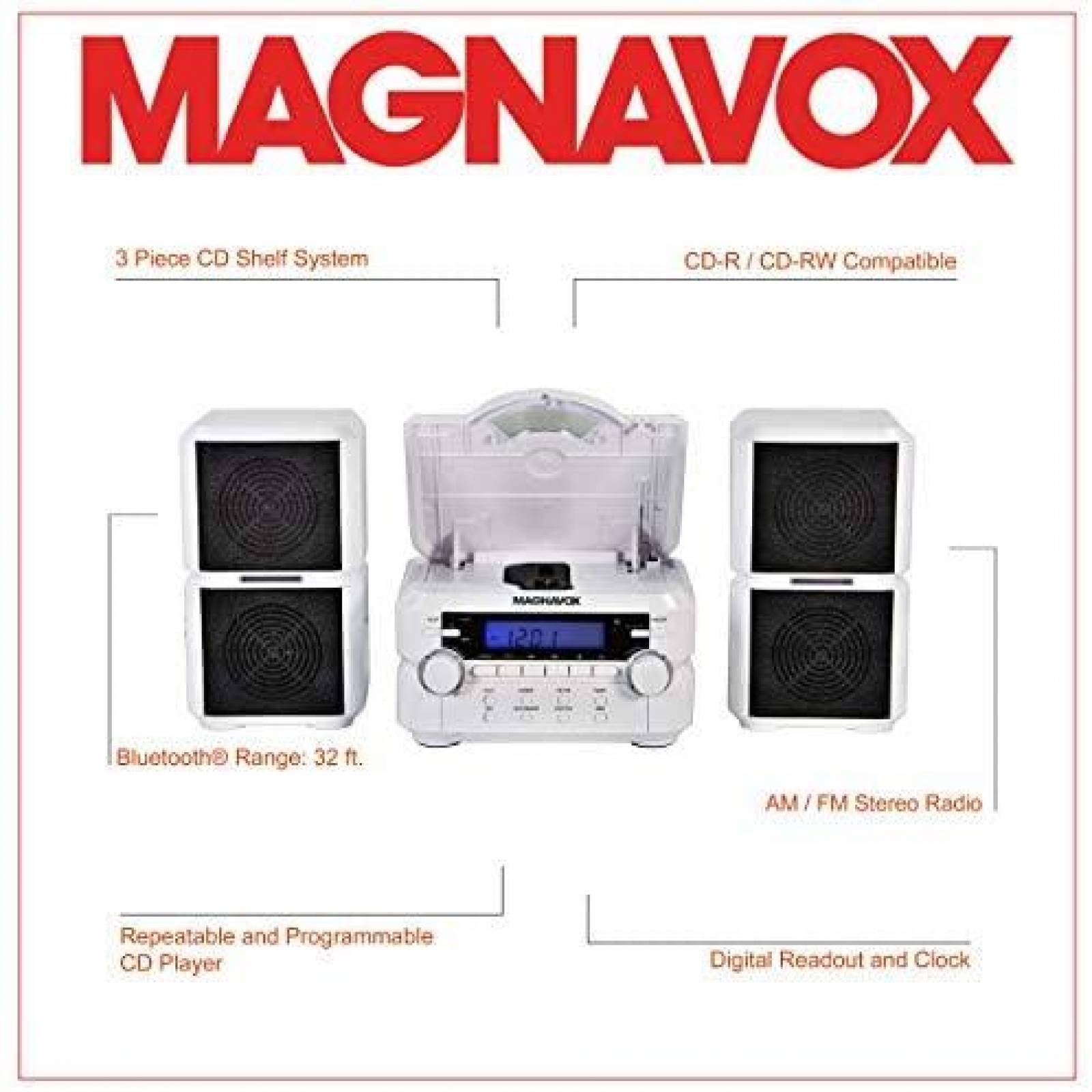 Sistema de Audio MAGNAVOX Digital Estereo Radio AM/FM