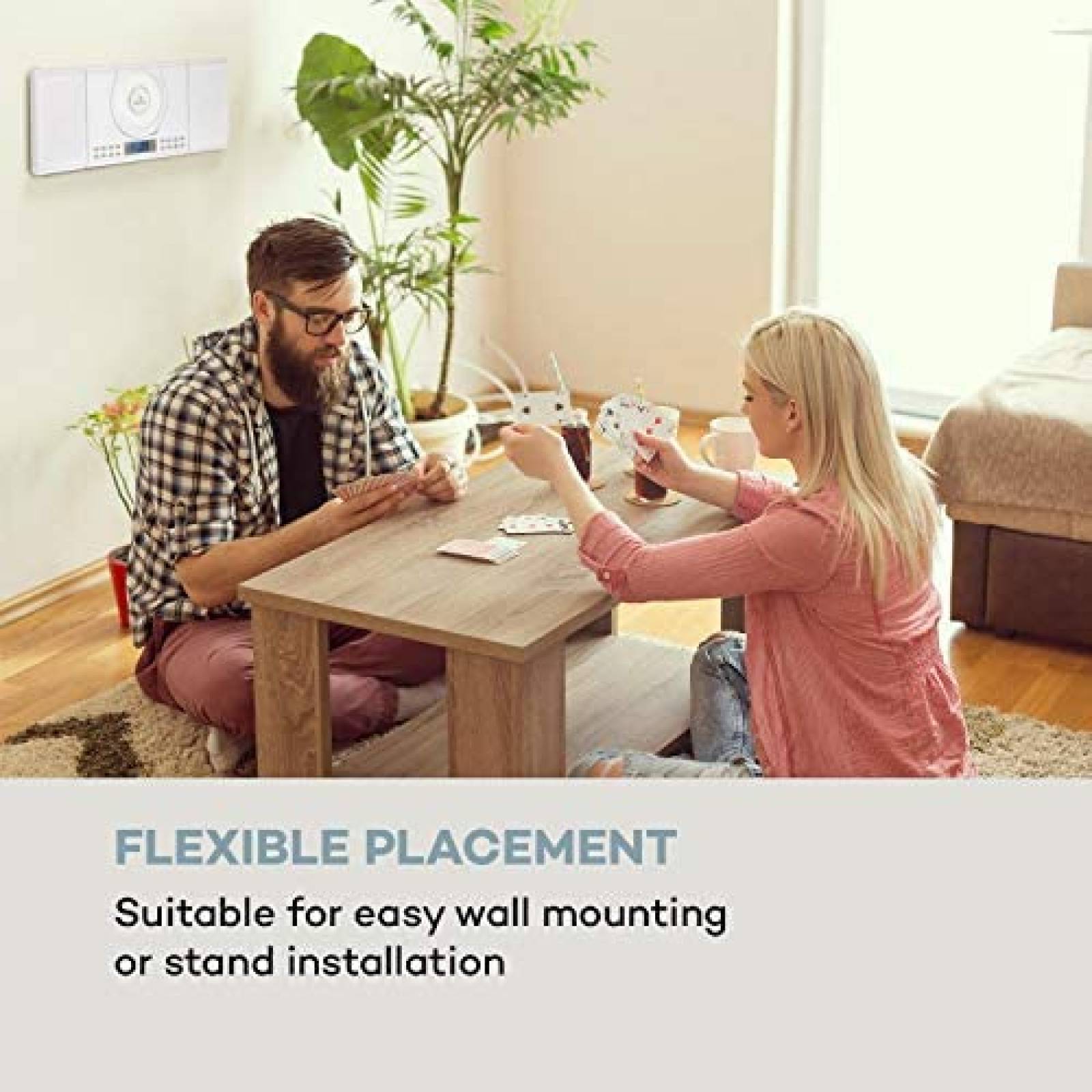 Estereo AUNA Wallie Microsystem Bluetooth USB LCD -Negro