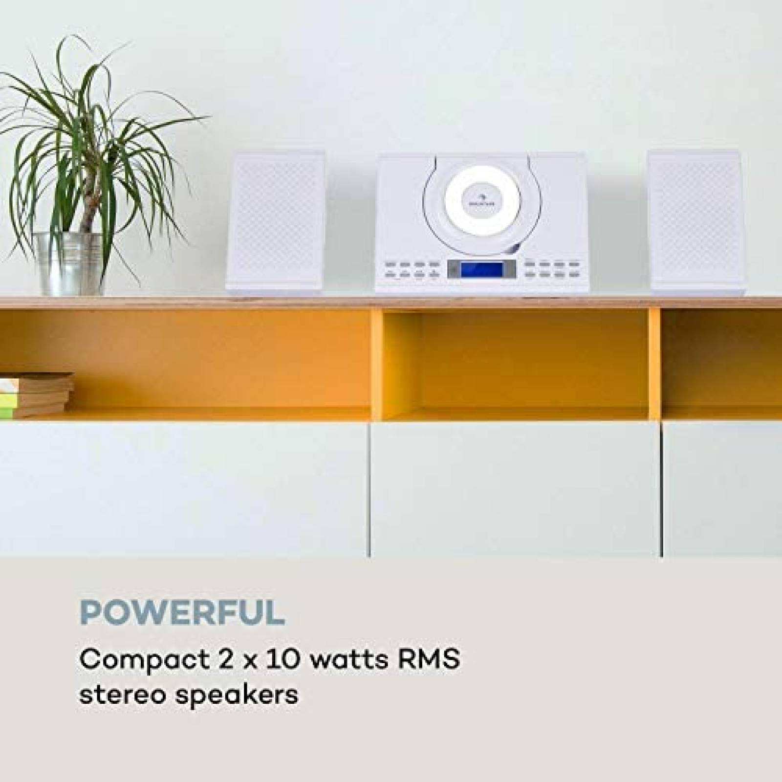 Estereo AUNA Wallie Microsystem Bluetooth USB LCD -Negro