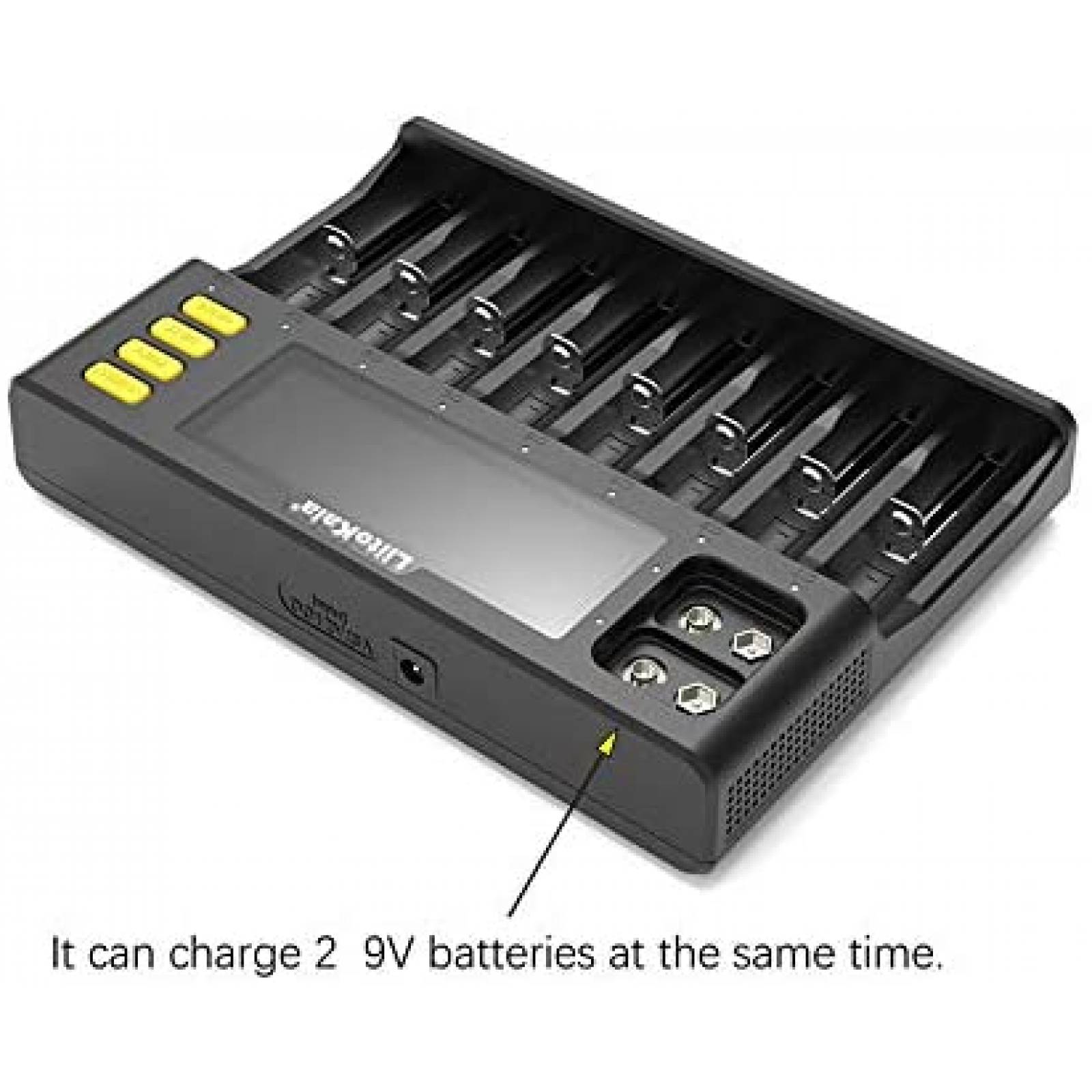 Cargador de bateria LiitoKala LII-S8 8 bahias Pantalla LCD