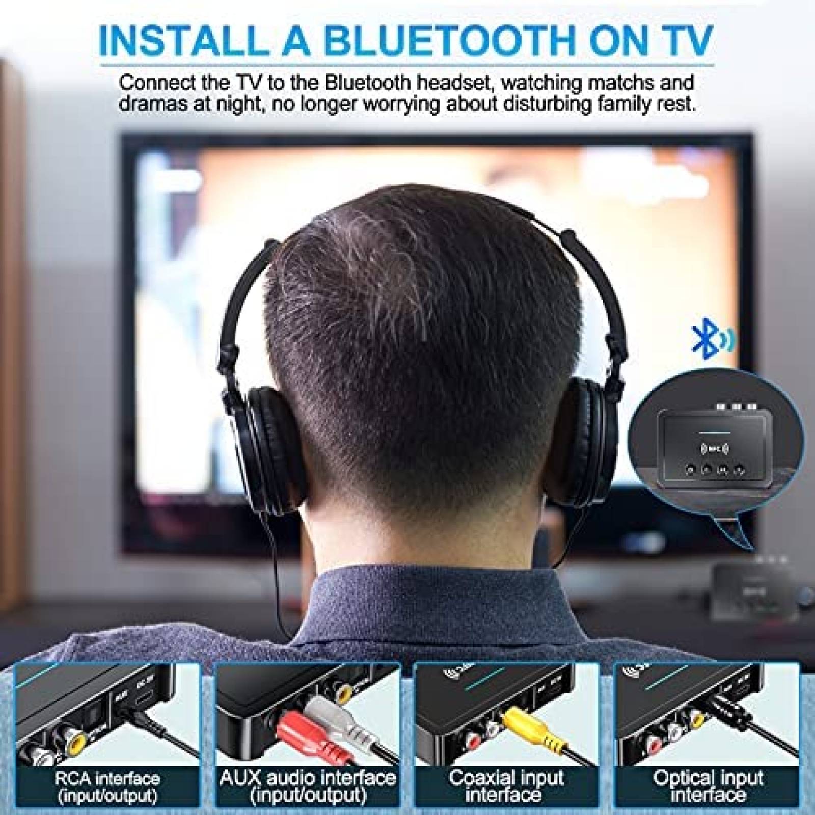 Transmisor Audio MakerHawk Bluetooth 5.0 RCA USB Inalambrico