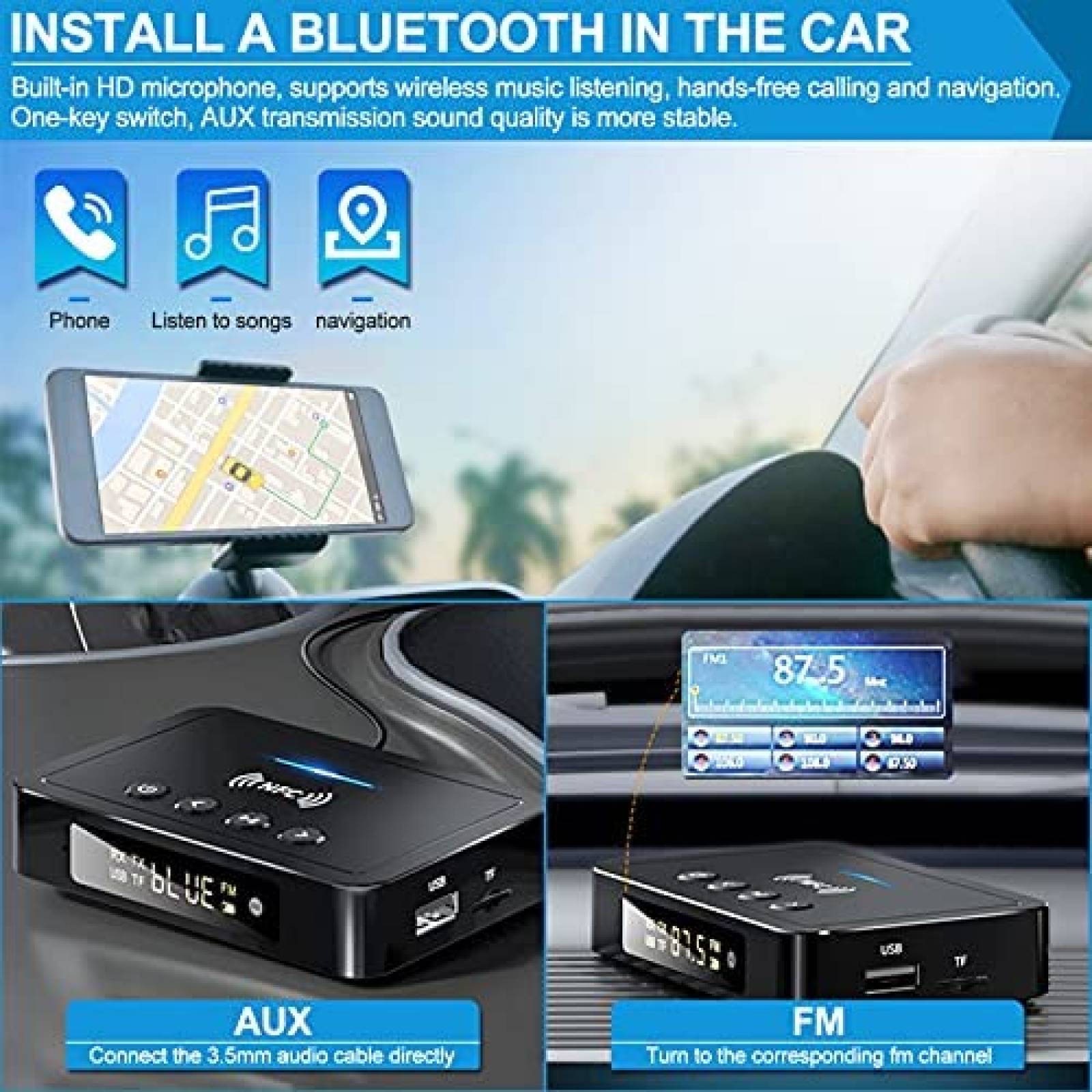 Transmisor Audio MakerHawk Bluetooth 5.0 RCA USB Inalambrico