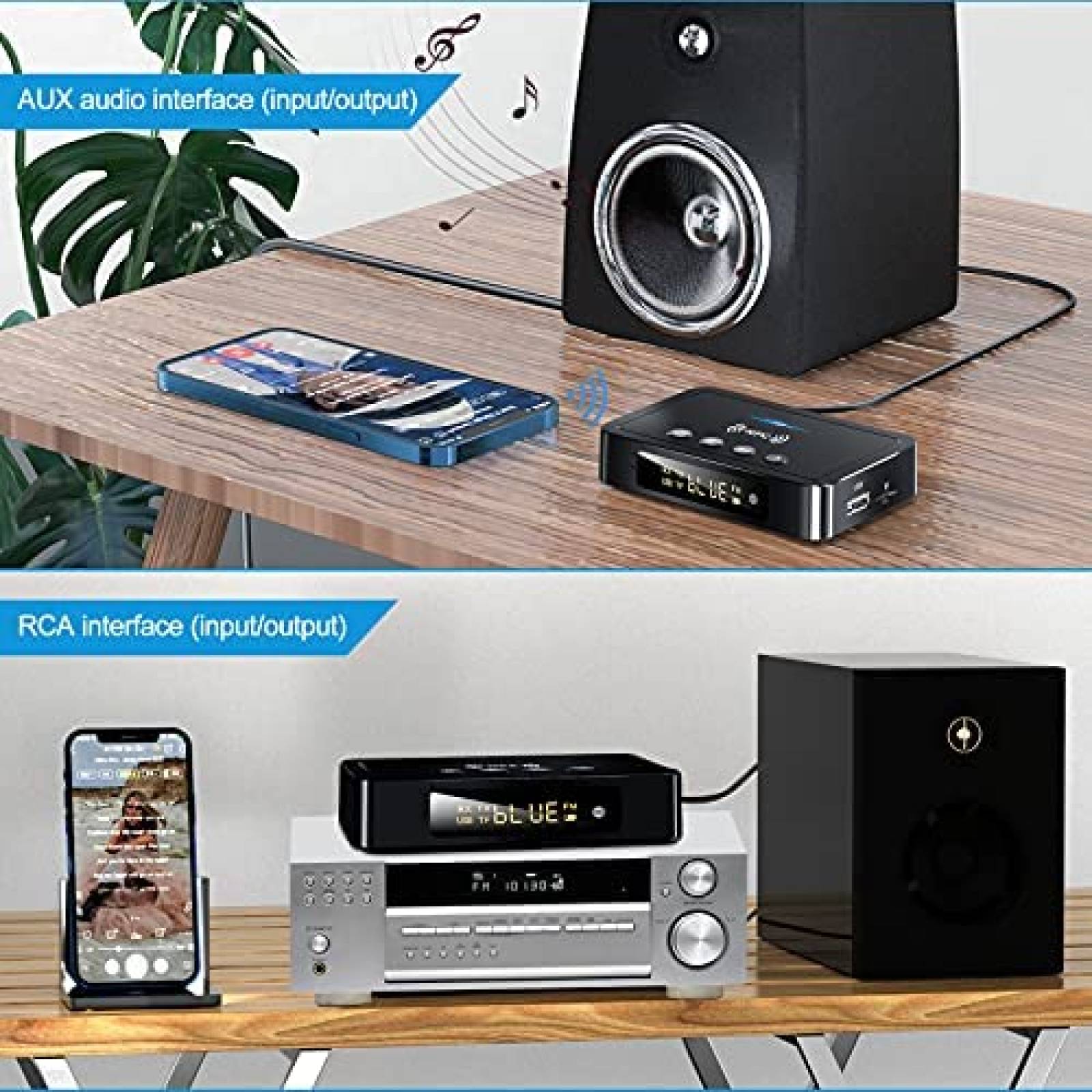 Transmisor Audio MakerHawk Bluetooth 5.0 RCA USB Inalambrico