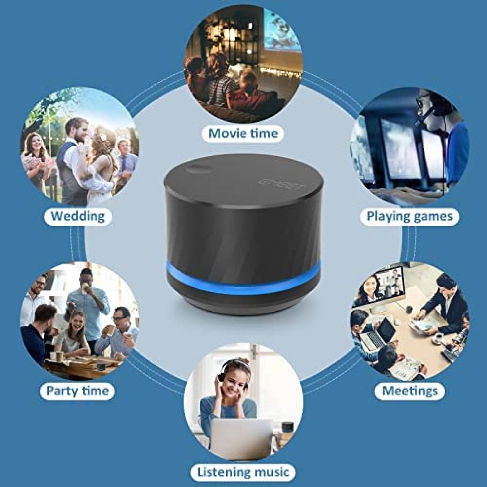 Control Multimedia eMeet Knob-eMeet USB Musica -Negro