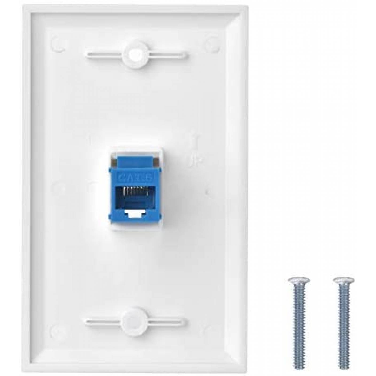 Placa de Pared Ubrand para Conector Rj45 4 Pzs -Blanco