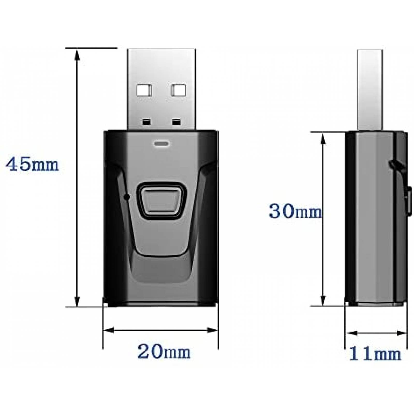 Adaptador PNGKNYOCN USB Bluetooth a Auxiliar 3.5 mm -Negro