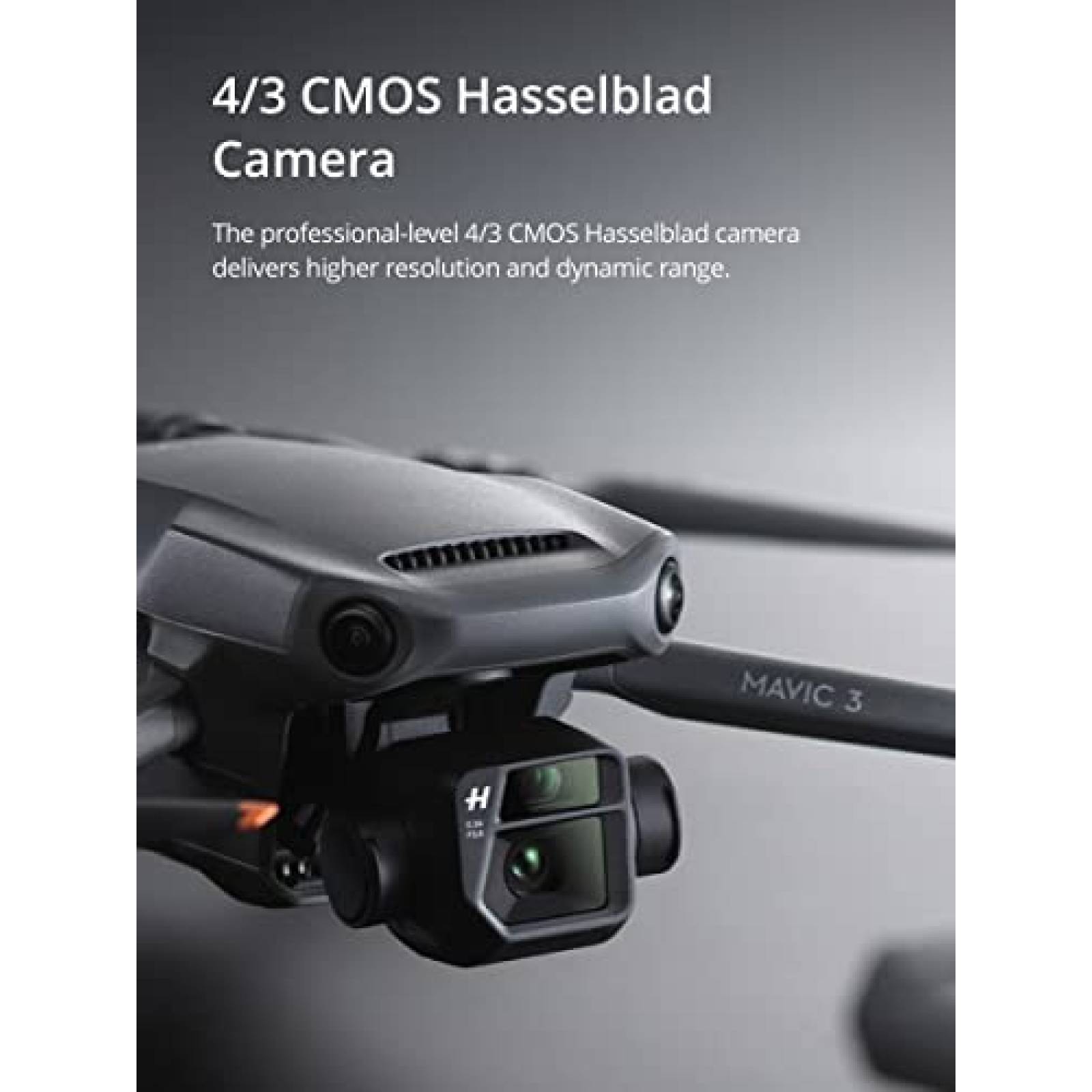 Drone DJI Mavic 3 camara Hasselblad CMOS 4/3 video de 5.1K