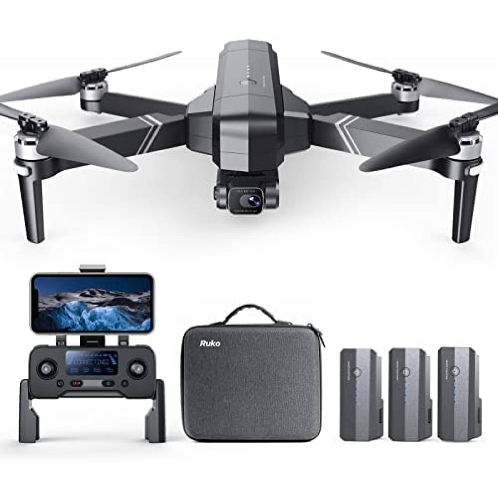 Drone Ruko F11GIM2 con Camara 4K GPS y Control Remoto -Gris