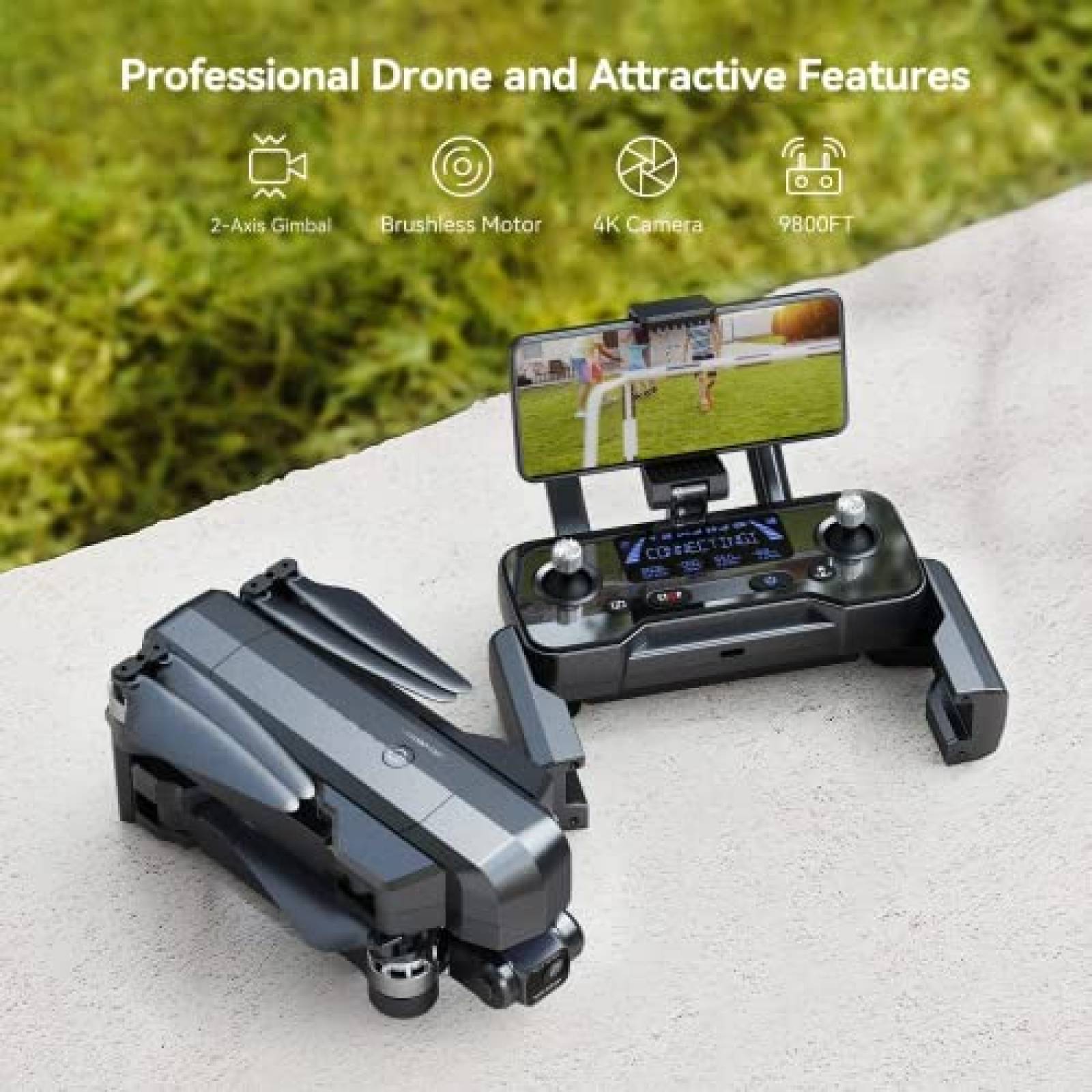 Drone Ruko F11GIM2 con Camara 4K GPS y Control Remoto -Gris