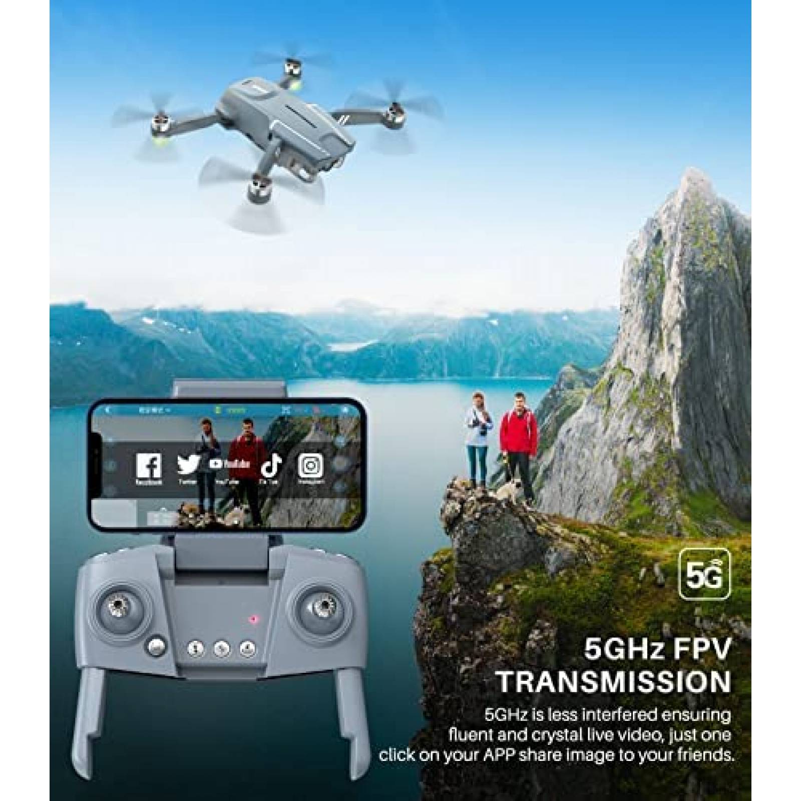 Drone SYMA X650 4K EIS GPS Quadcopter sin escobillas