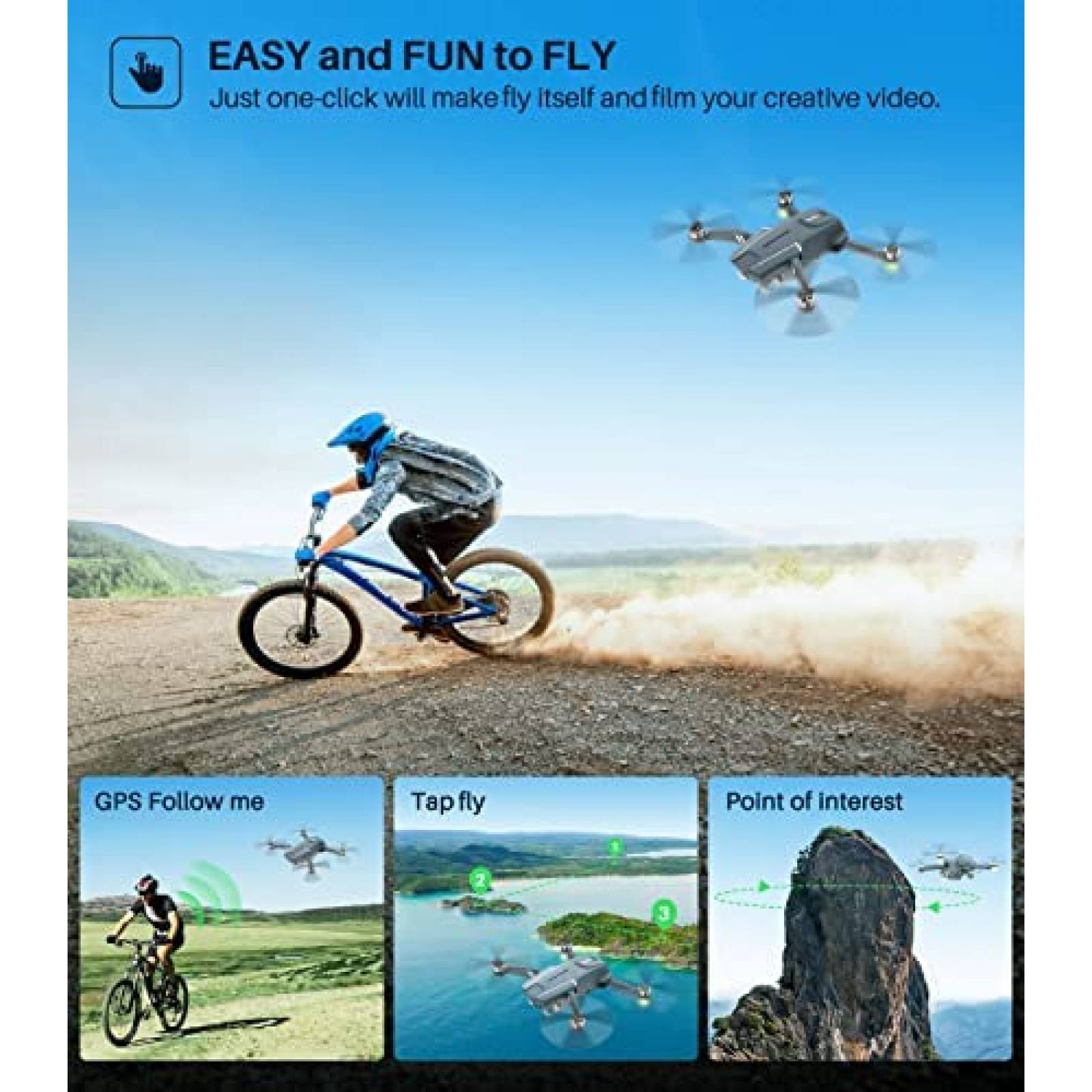 Drone SYMA X650 4K EIS GPS Quadcopter sin escobillas