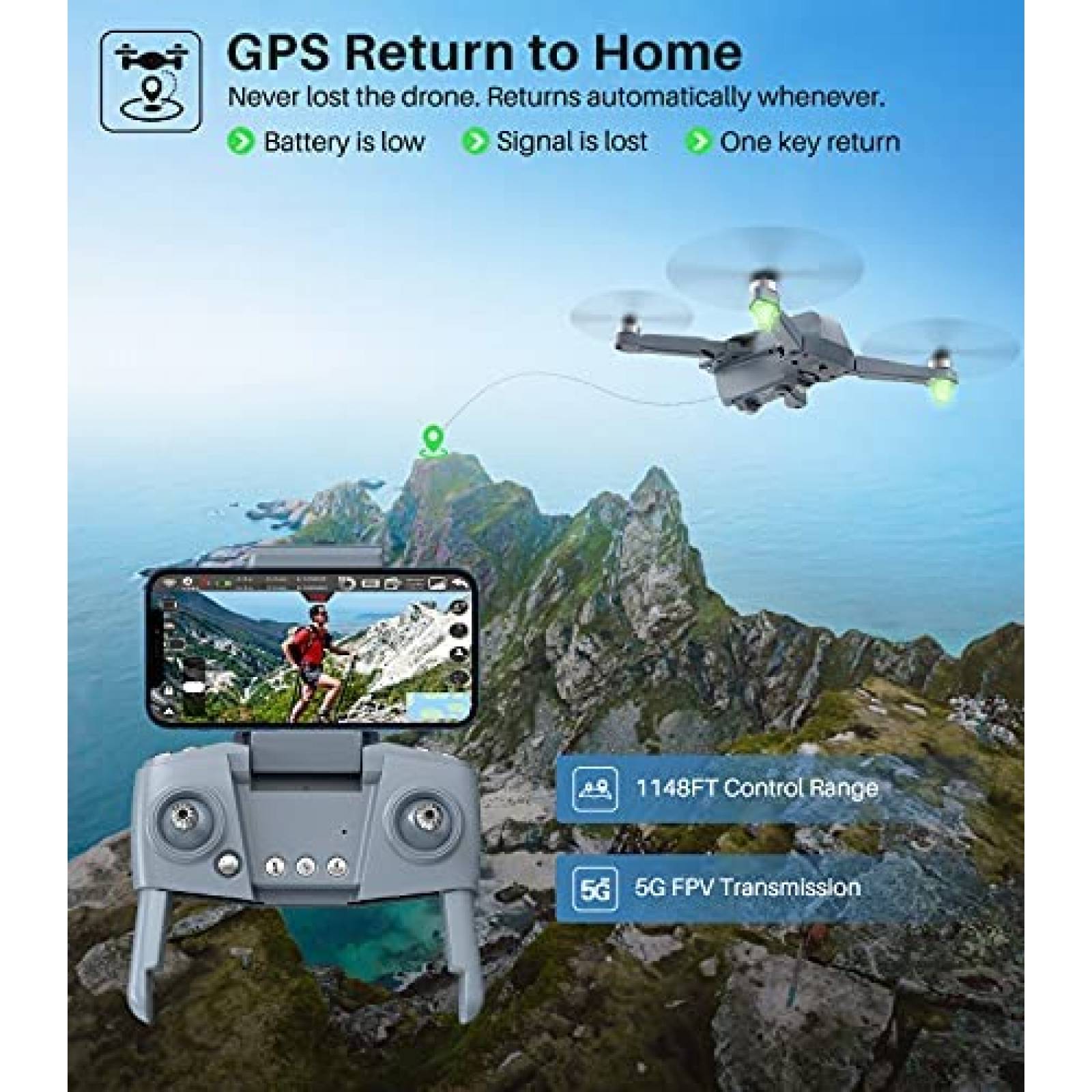 Drone SYMA X500Pro GPS con camara 4K UHD cuadricoptero
