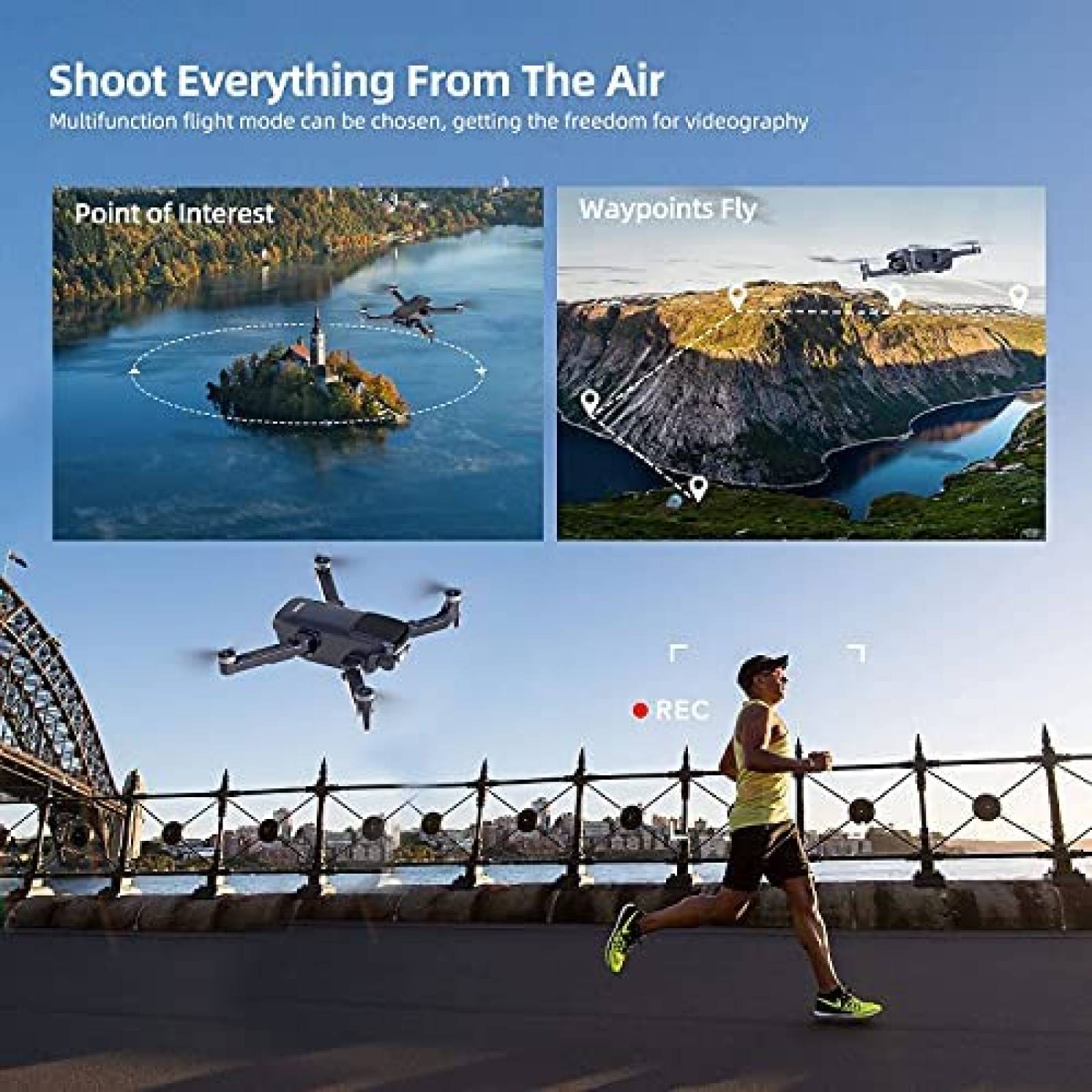 Drone Ruko U11 Pro con camara 4K 52 min de vuelo 5G FPV GPS