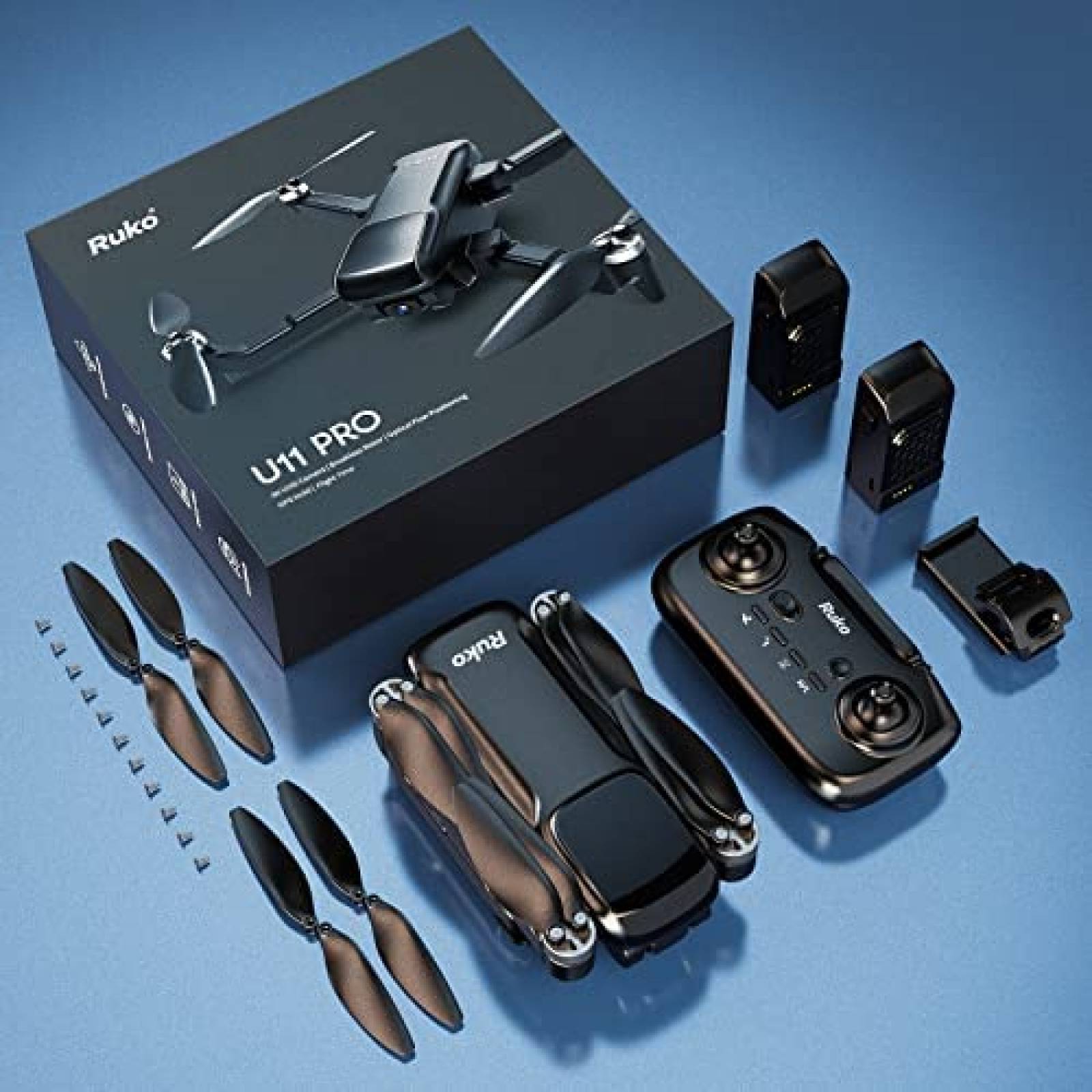 Drone Ruko U11 Pro con camara 4K 52 min de vuelo 5G FPV GPS