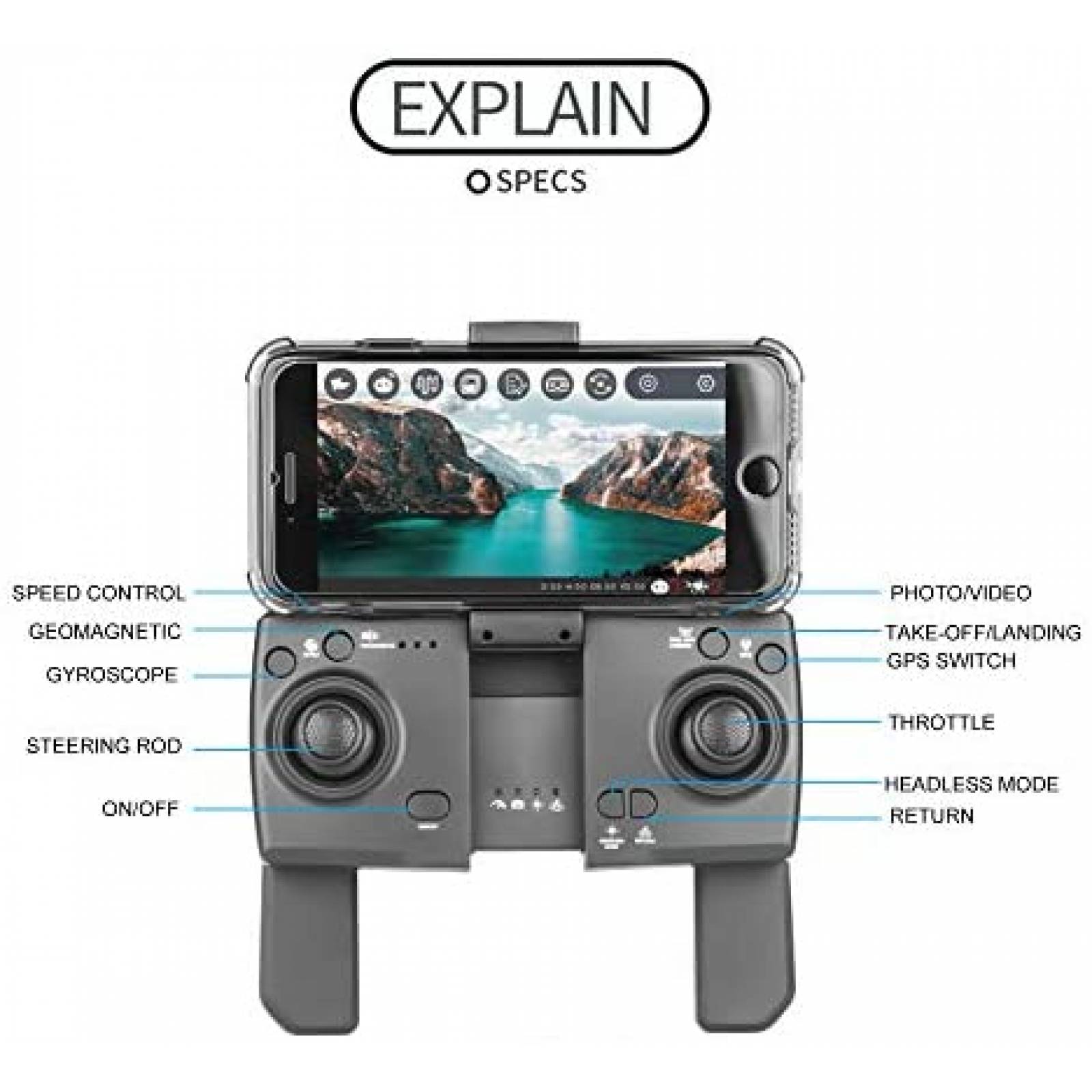 Drone MiXXAR S167 plegable GPS FPV camara 4K Video en vivo