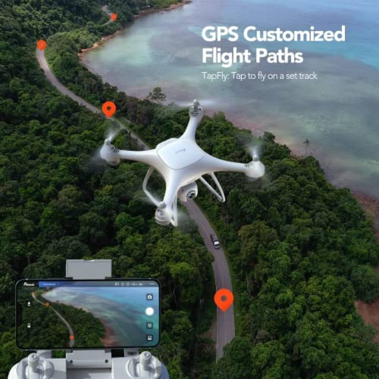 Drone Potensic P5 GPS con camara FOV WiFi de 2.7 K FPV 120