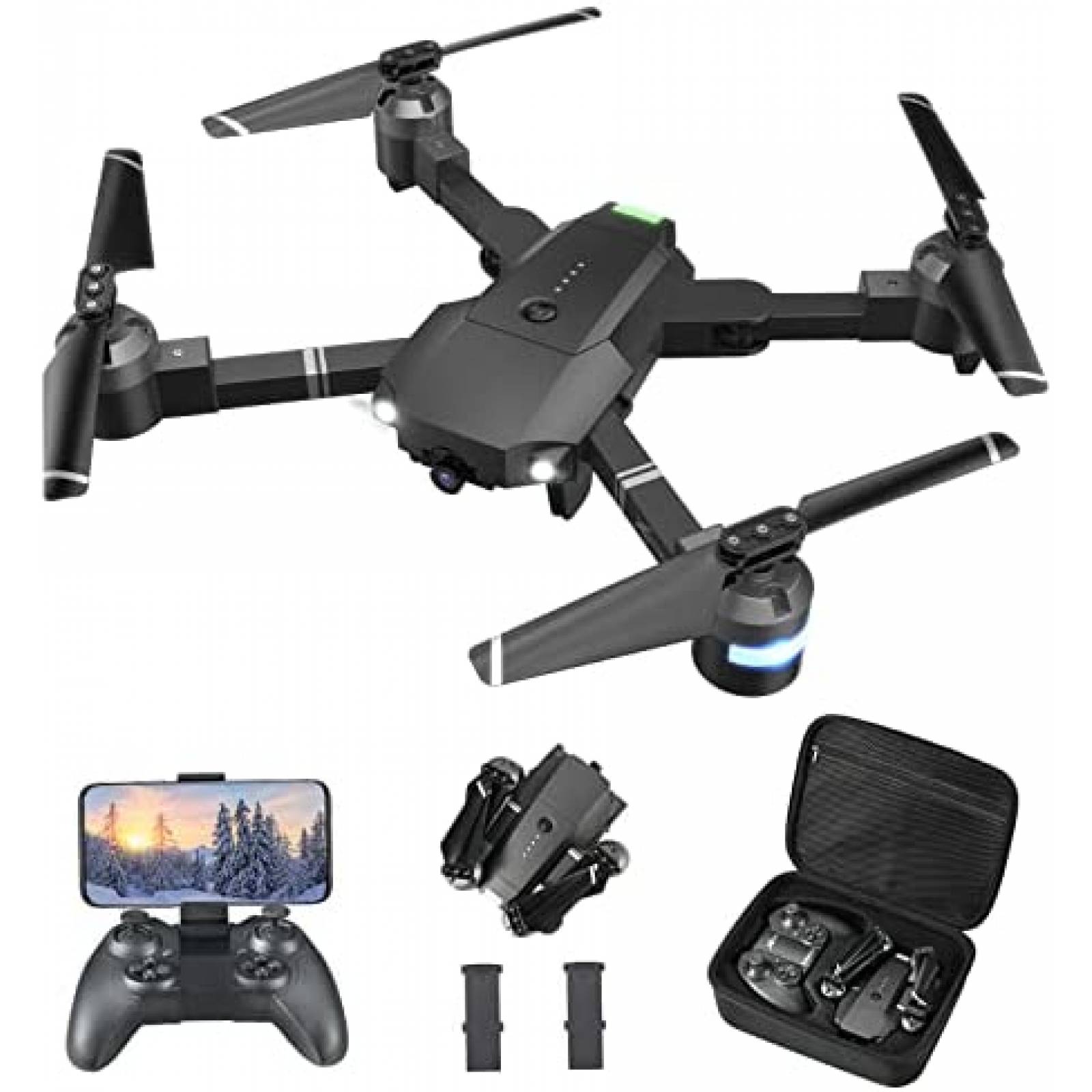 Drone ATTOP con camara 1080P FPV RC plegable control de voz