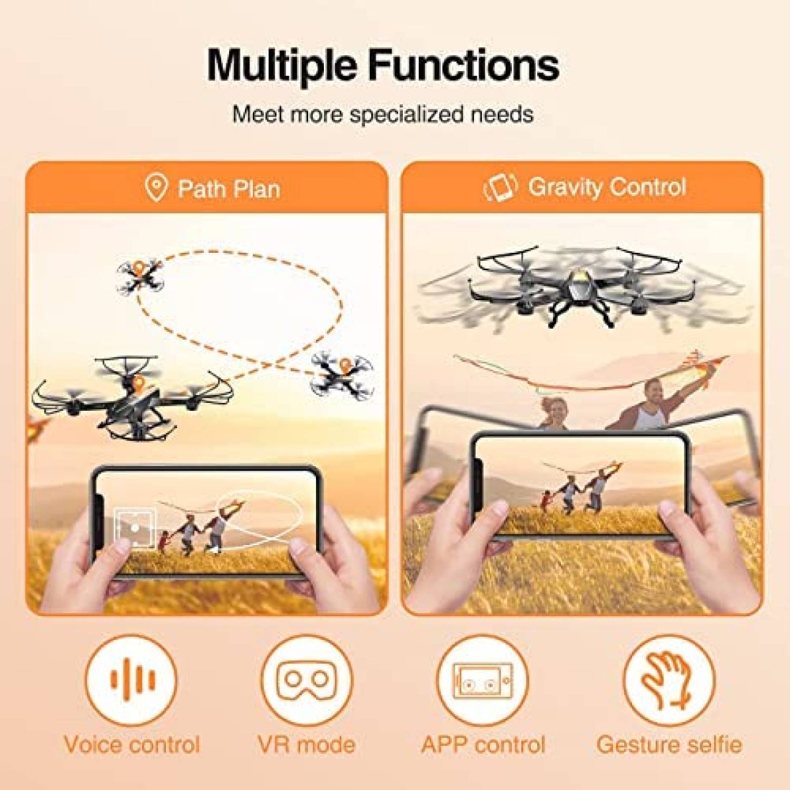 Drone ATTOP 1080P FPV con camara 24 minutos de vuelo