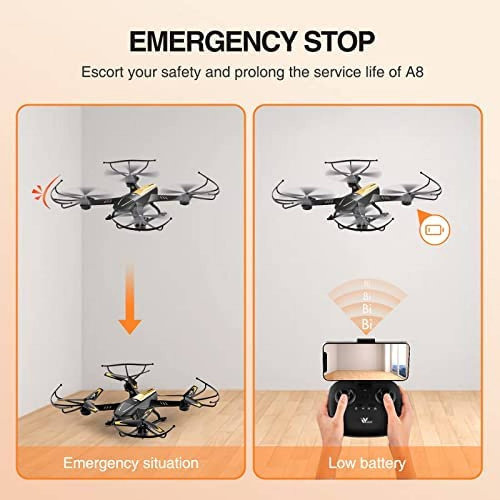 Drone ATTOP 1080P FPV con camara 24 minutos de vuelo