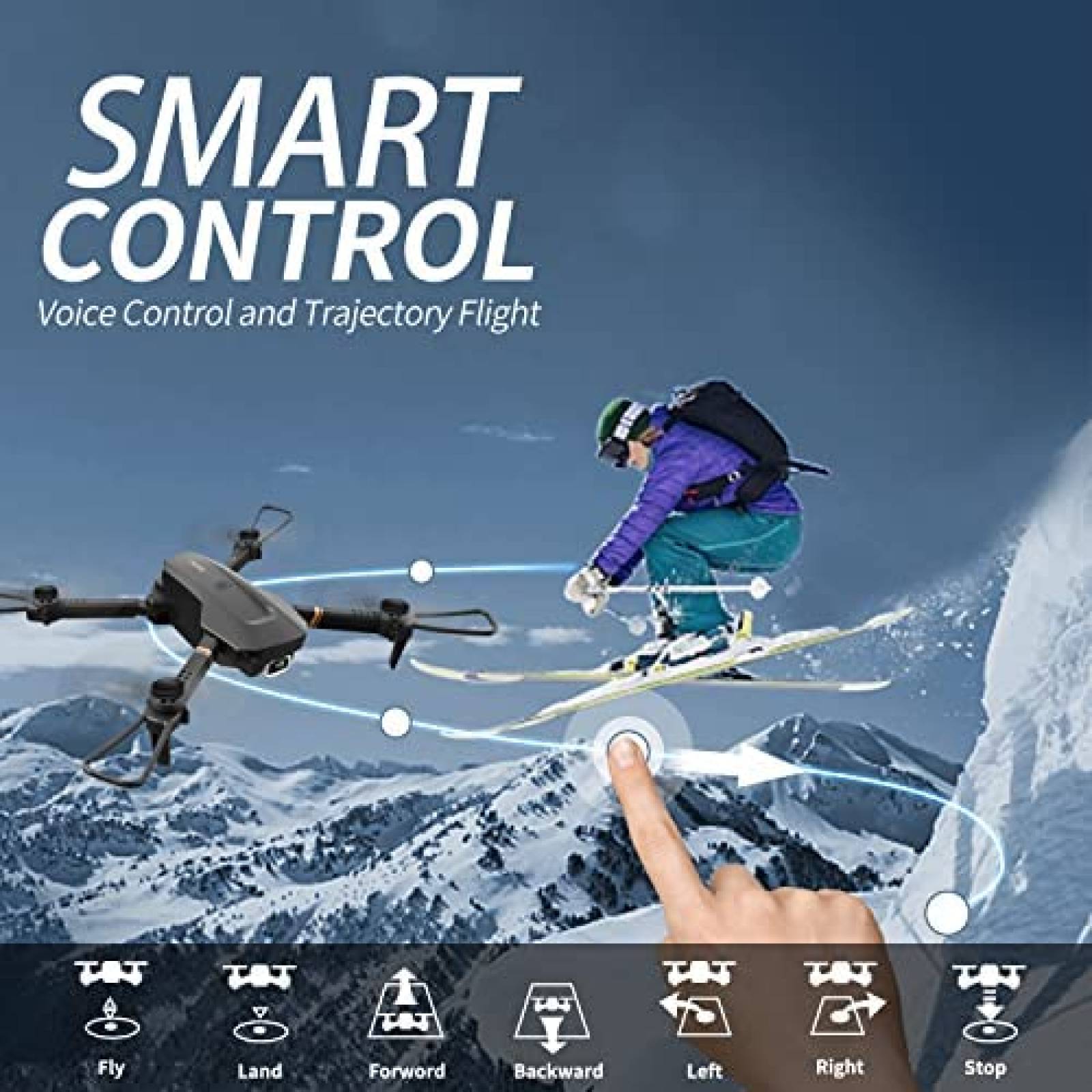 Drone DRONEEYE FPV plegable con camara HD 1080P V4 RC