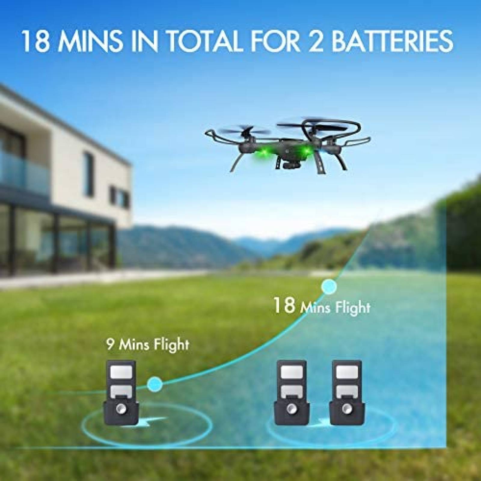 Drone ATTOP con camara 1080P HD 120 gran angular