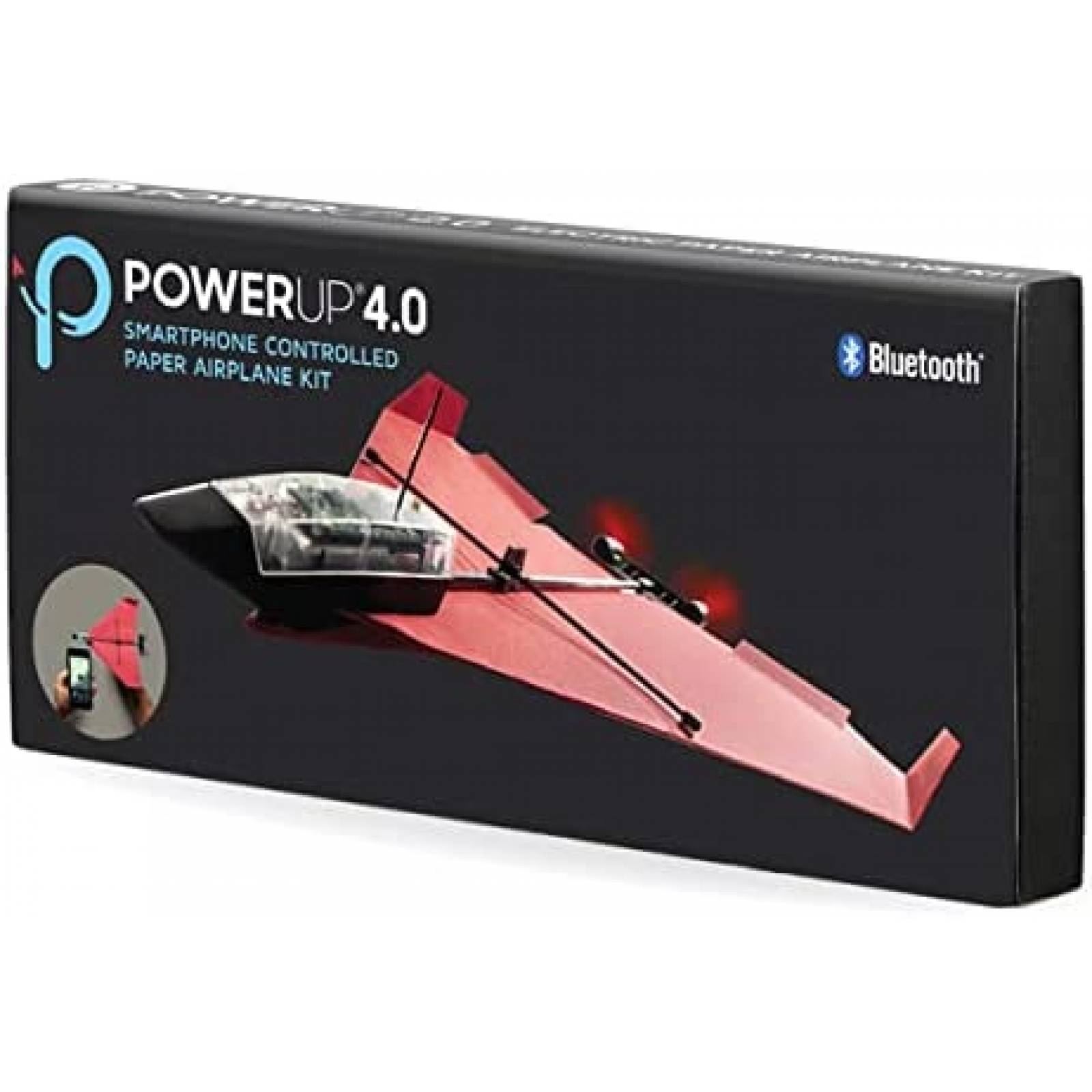 Avion de Papel POWERUP Control Remoto desde el Celular -Rojo