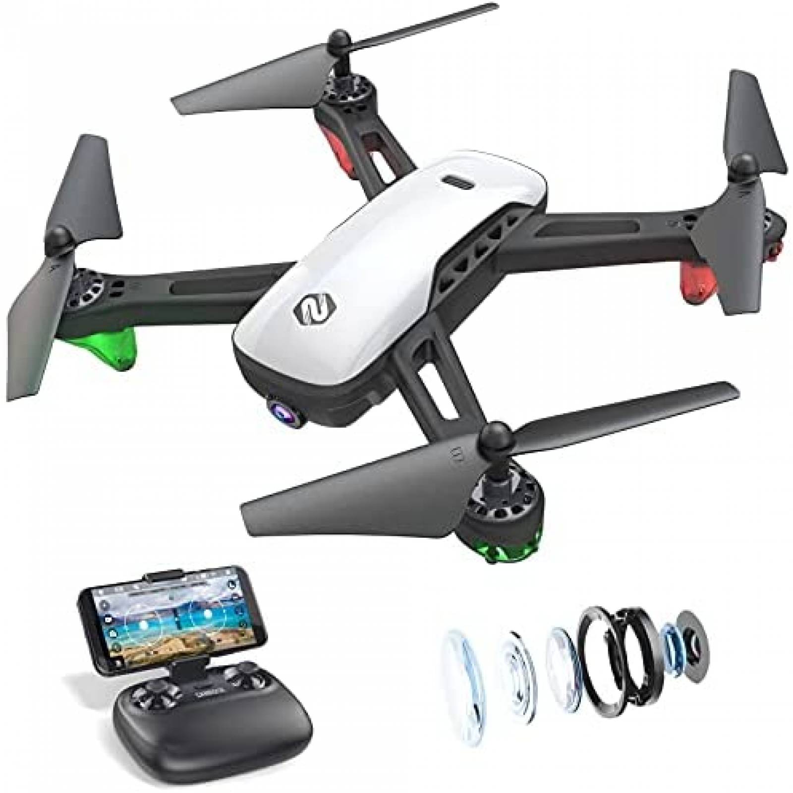 Drone SANROCK U52 con camara HD 1080P WiFi Live Video FPV