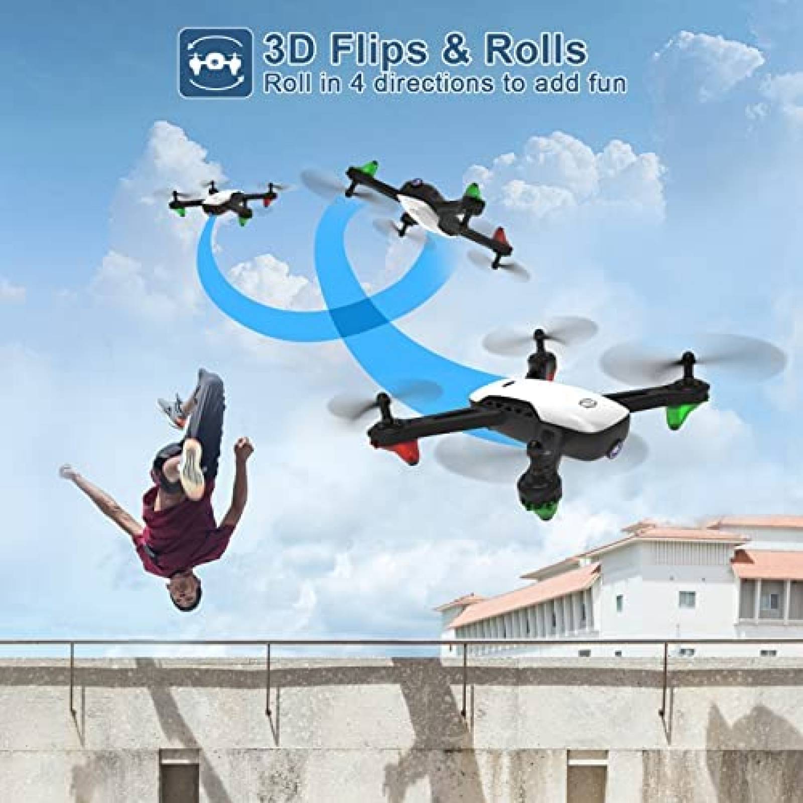 Drone SANROCK U52 con camara HD 1080P WiFi Live Video FPV