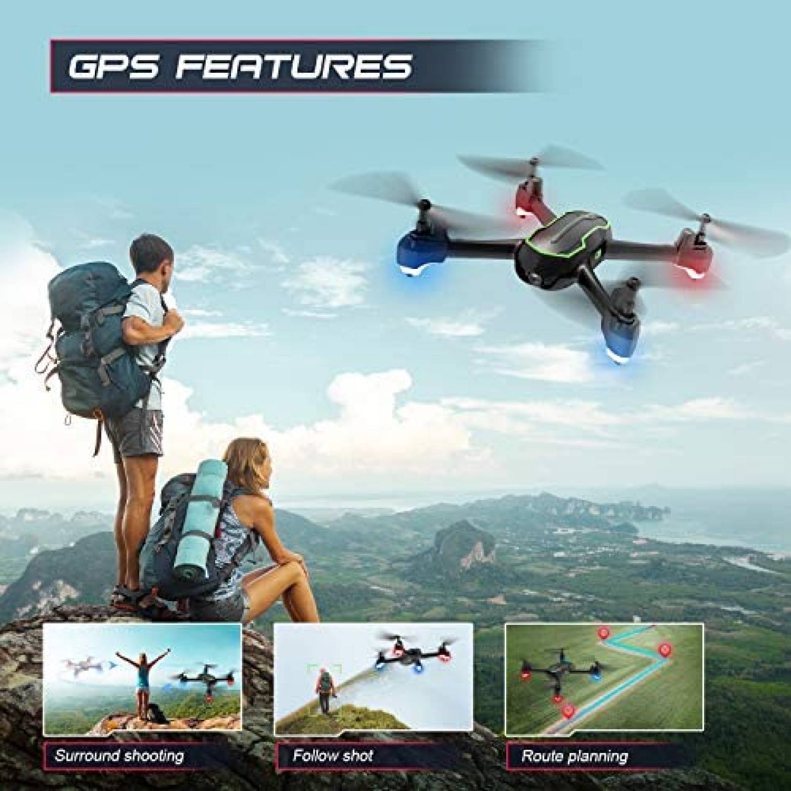 Drone LMRC GPS Pro con camara UHD 4K 5GHz FPV RC Quadcopter