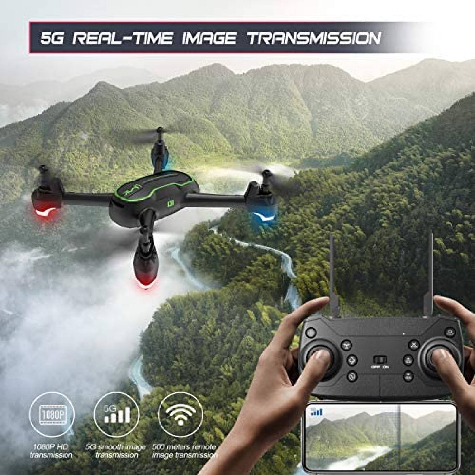 Drone LMRC GPS Pro con camara UHD 4K 5GHz FPV RC Quadcopter